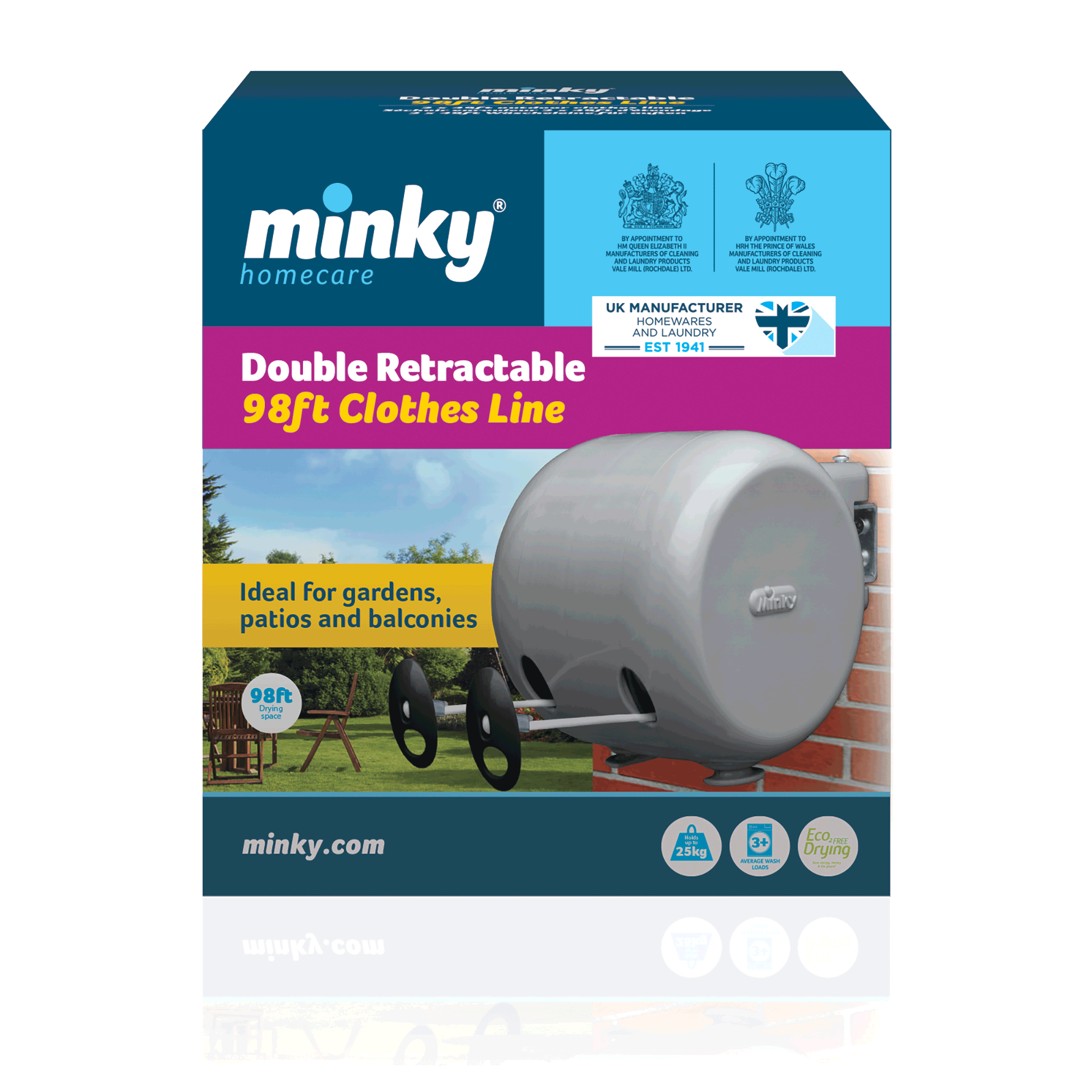 Minky 98' Retractable Clothesline