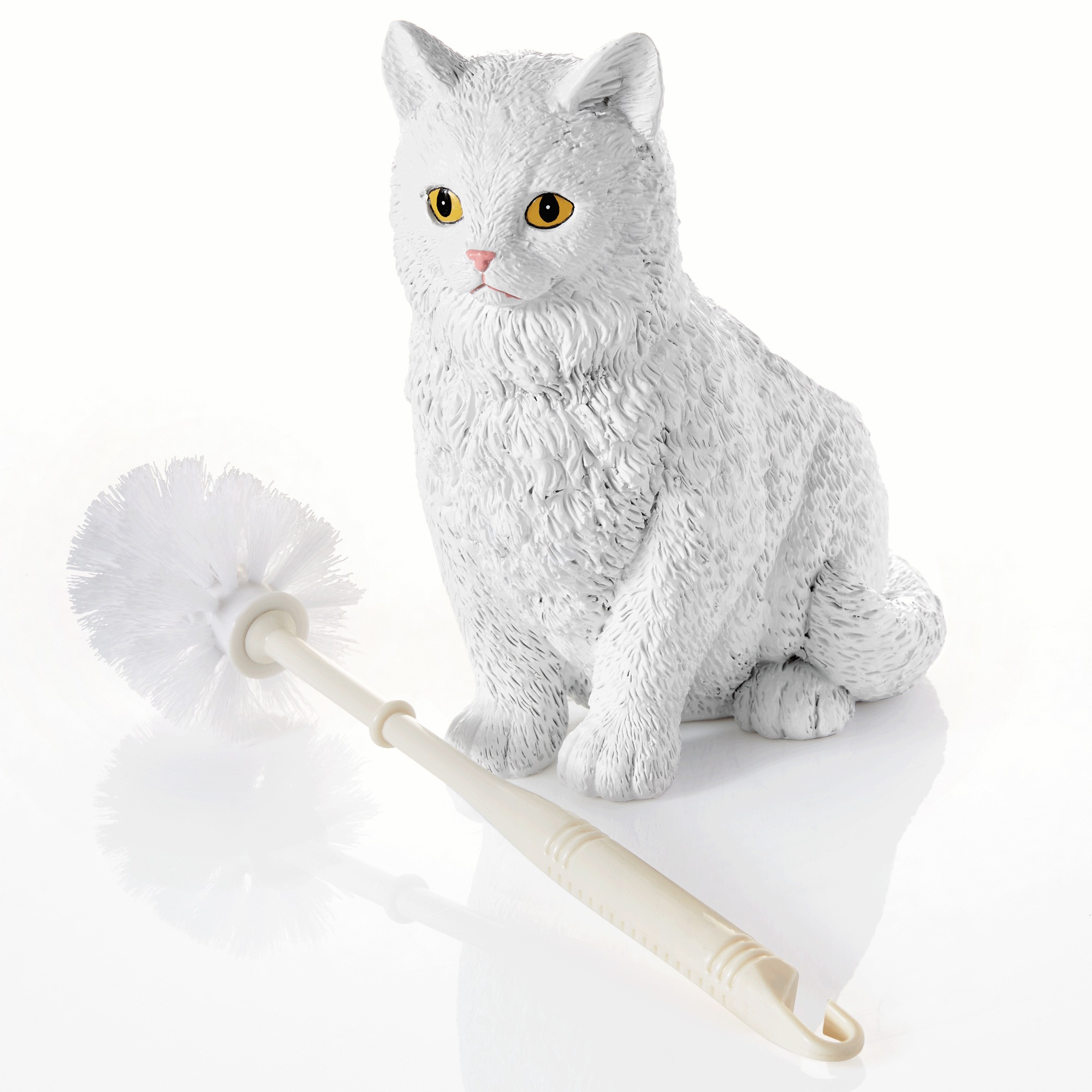 2-Piece Cat Toilet Brush Set