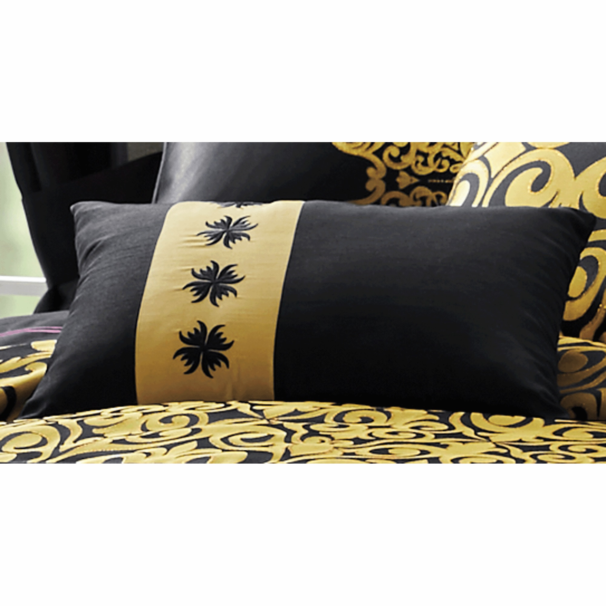 Kismet Embroidered Floral Accent Pillow