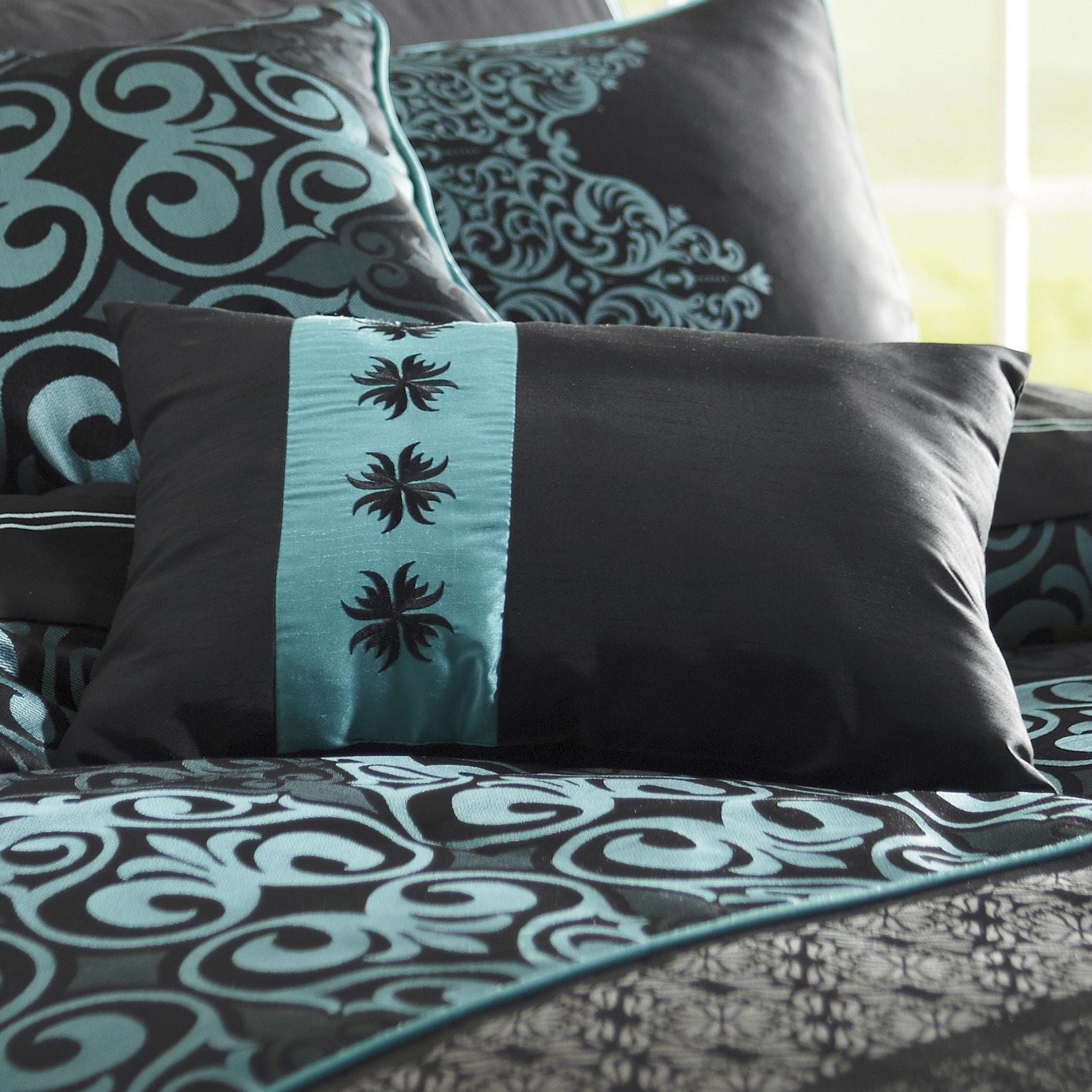 Kismet Embroidered Floral Accent Pillow 5 Kismet Embroidered Floral Accent Pillow