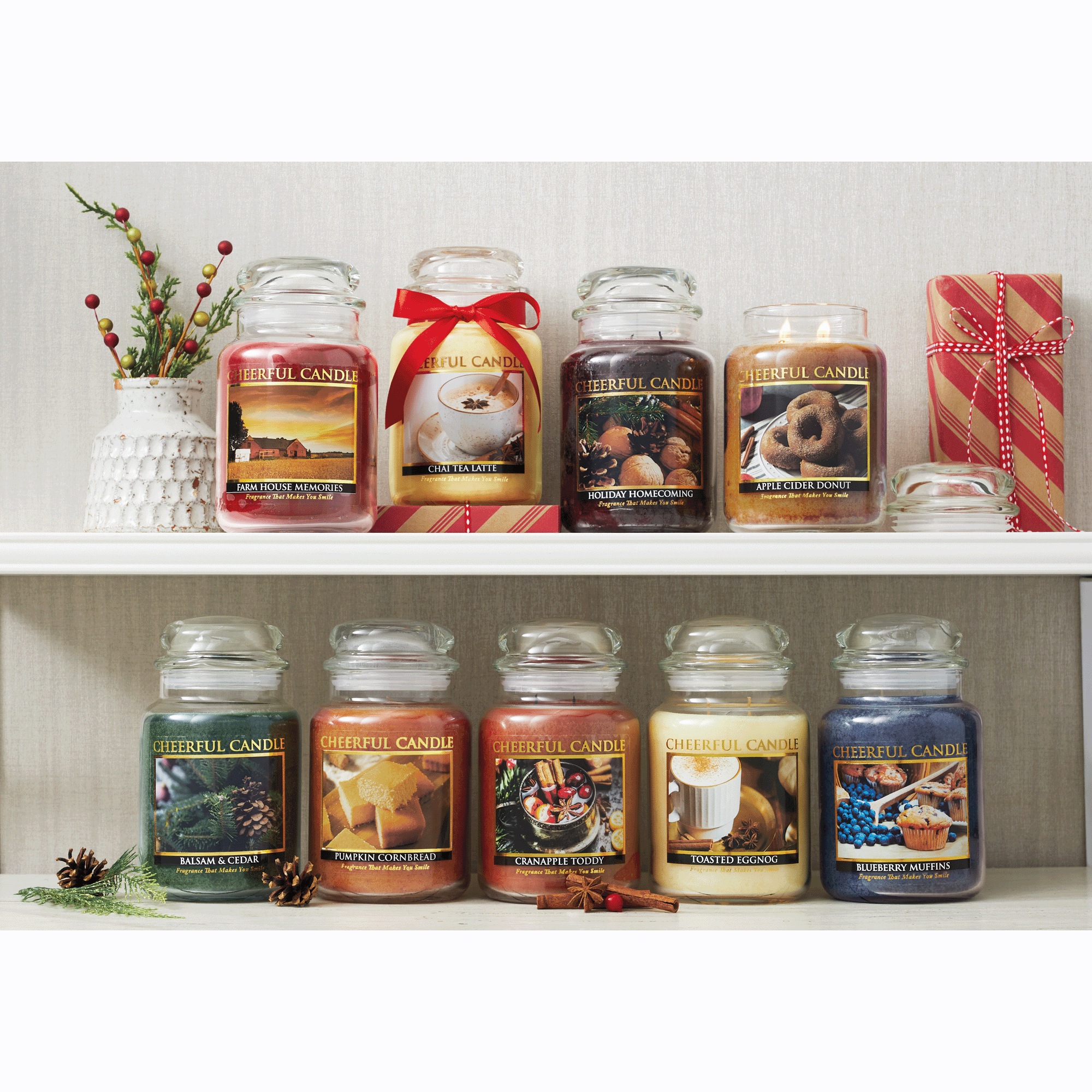 Cheerful Large Jar Candle, 24 Ounces