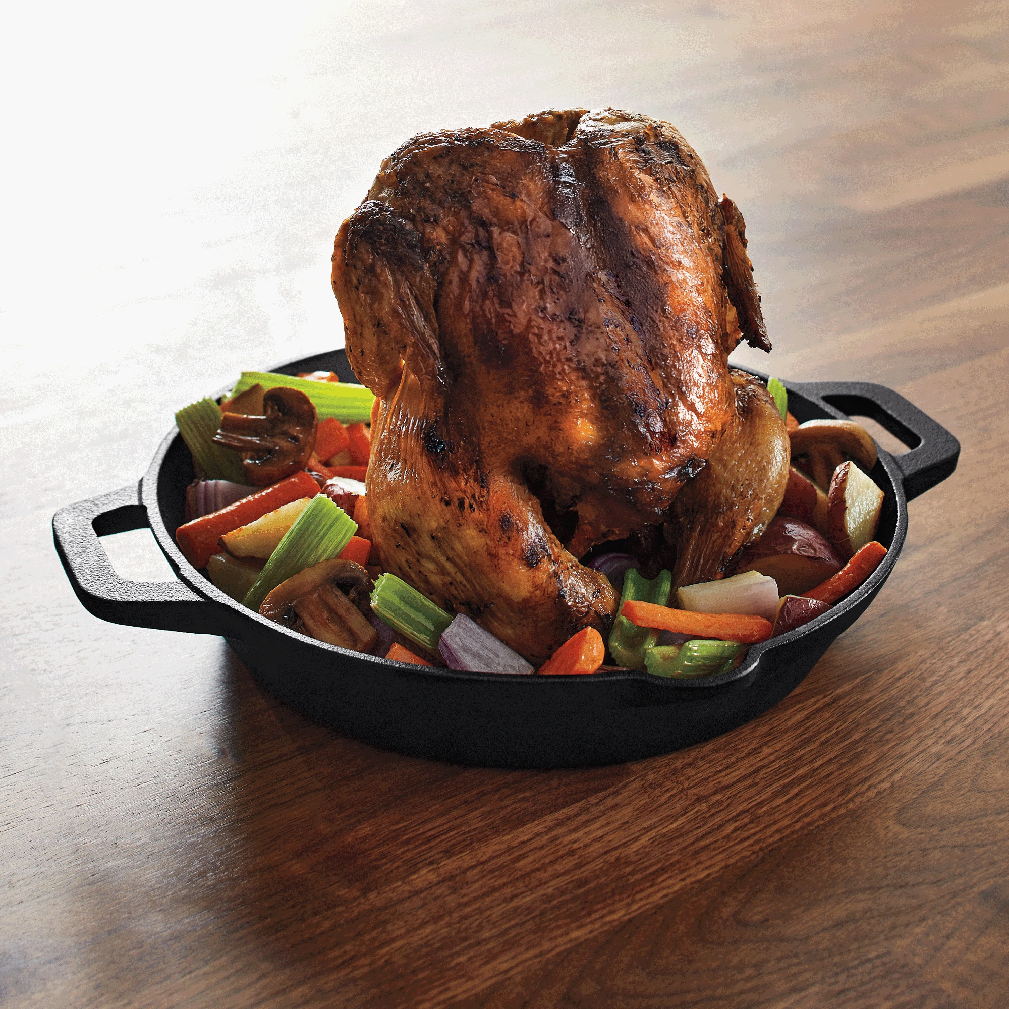 Cast Iron Chicken Roaster Pan