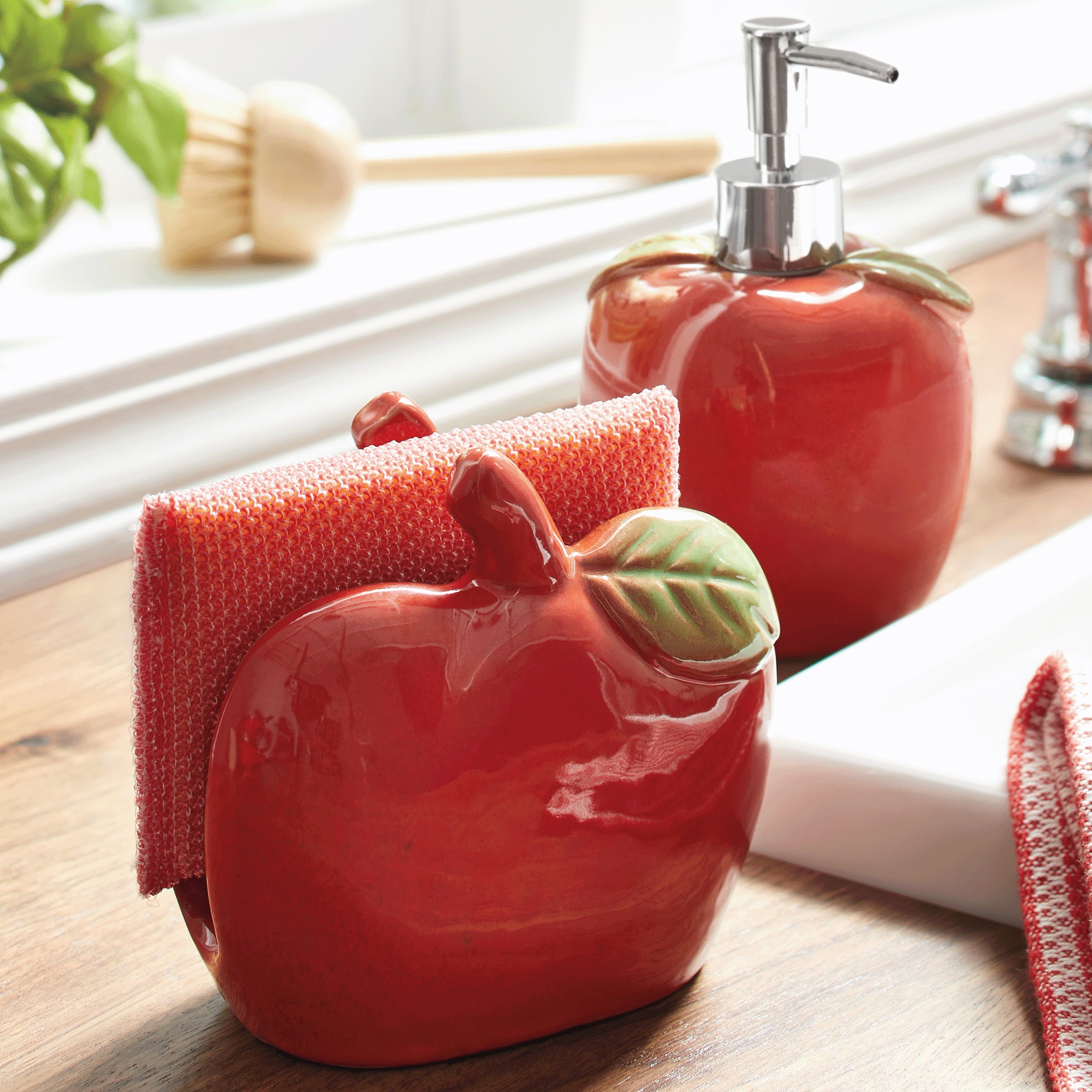 Apple Sponge Holder & Soap Pump