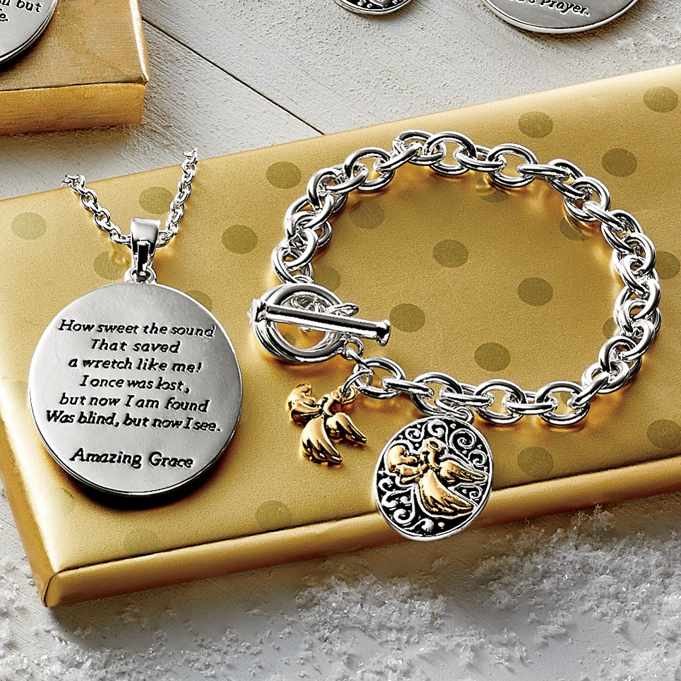 Prayer Charm Two-Tone Jewelry