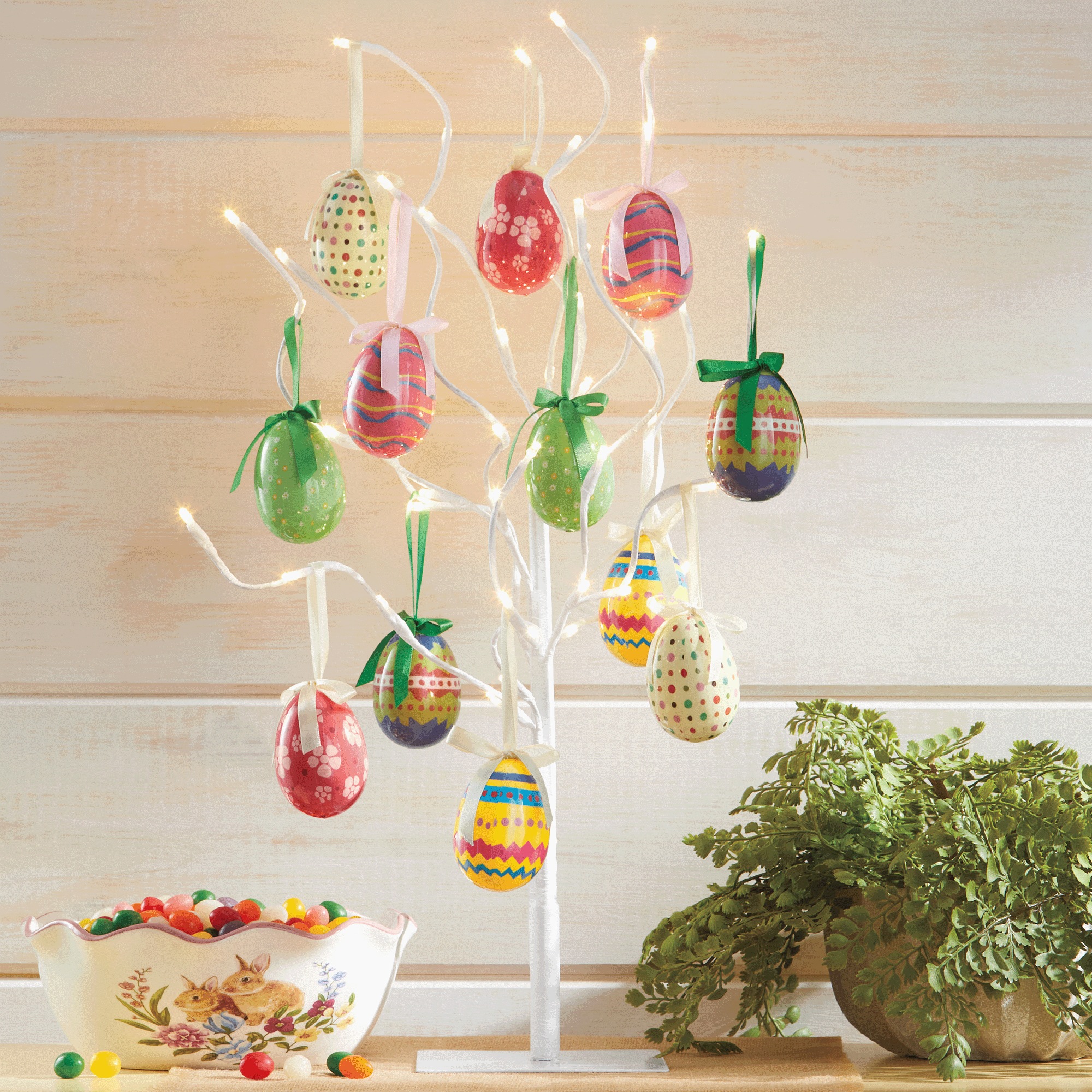 24-Inch LED Lighted Ornament Tree for Year-Round Decorating