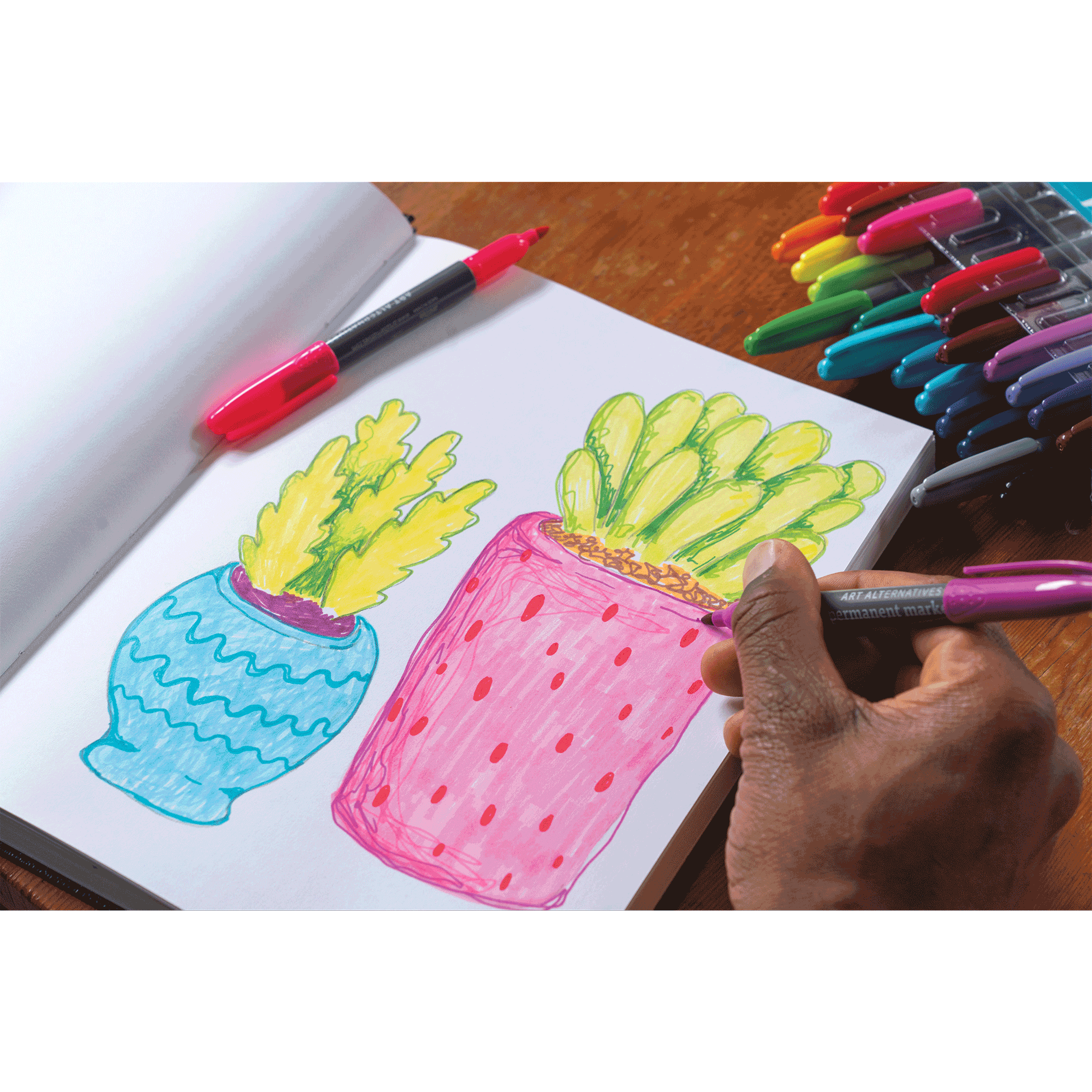 Art Alternatives 24-Piece Fine Permanent Marker Set 5 Art Alternatives 24-Piece Fine Permanent Marker Set