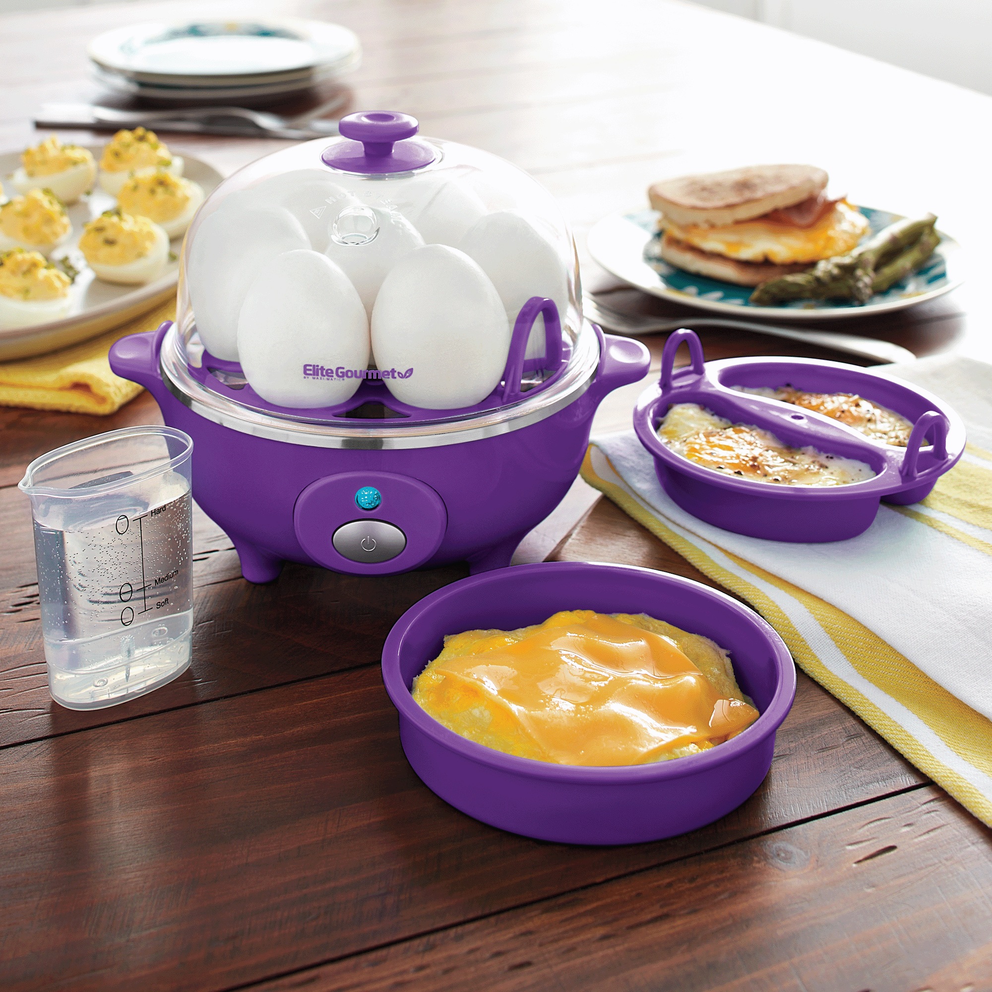 Elite Gourmet 7-Egg Cooker with Timer
