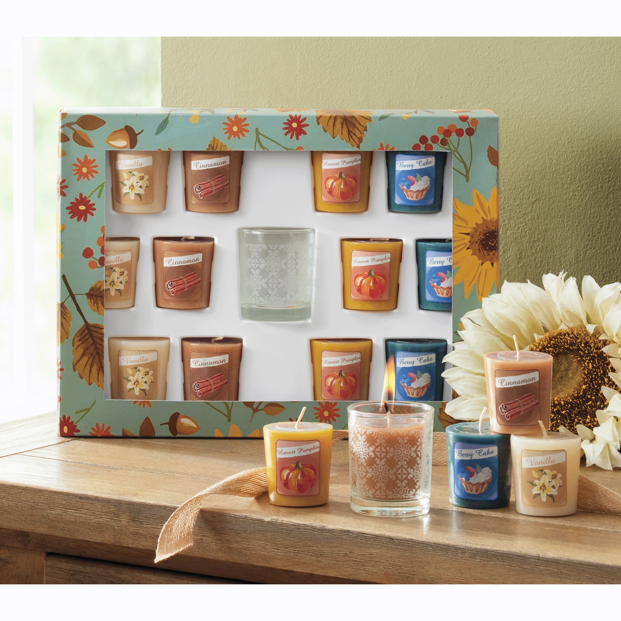 13-Piece Festive Fall Votive Set
