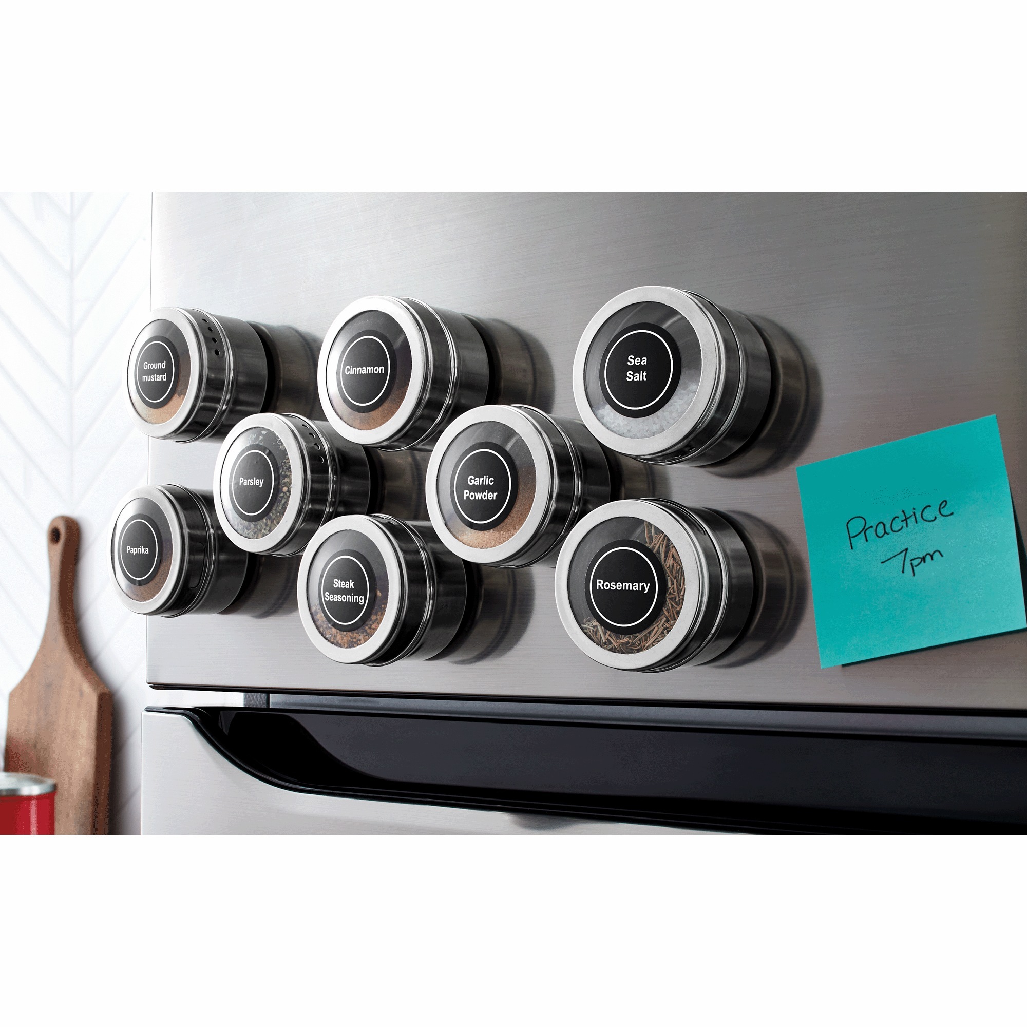 Set of 8 Magnetic Spice Containers