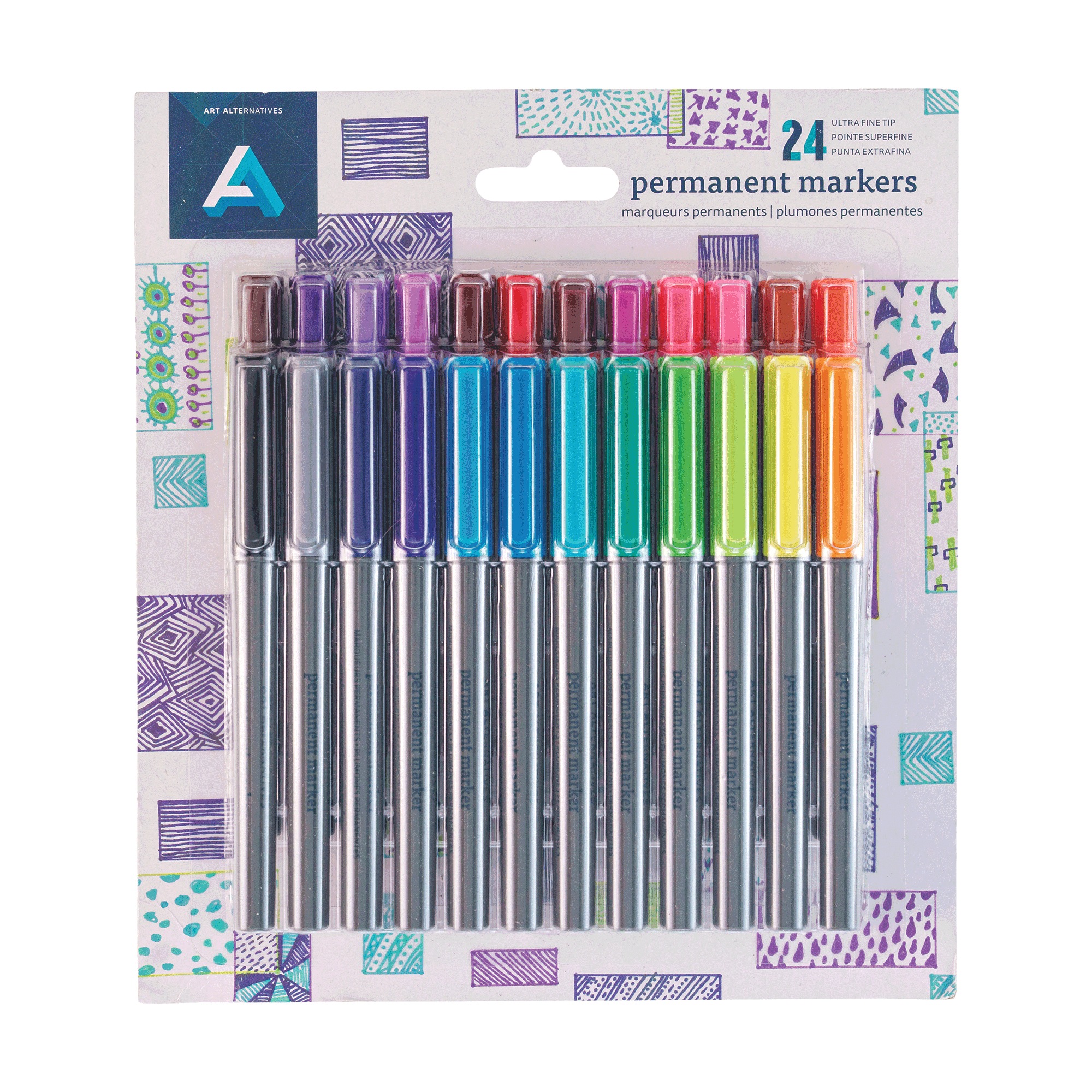 Art Alternatives 24-Piece Extra-Fine Permanent Marker Set