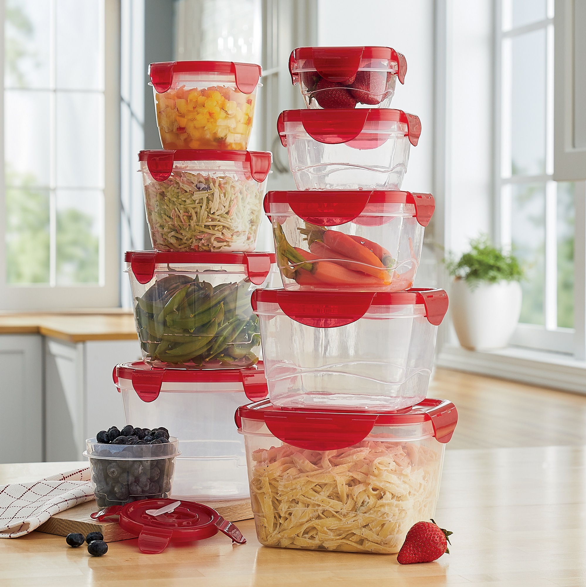 Chef Tested 20-Piece BPA-Free Food Storage Set with Snap-Lock Lids