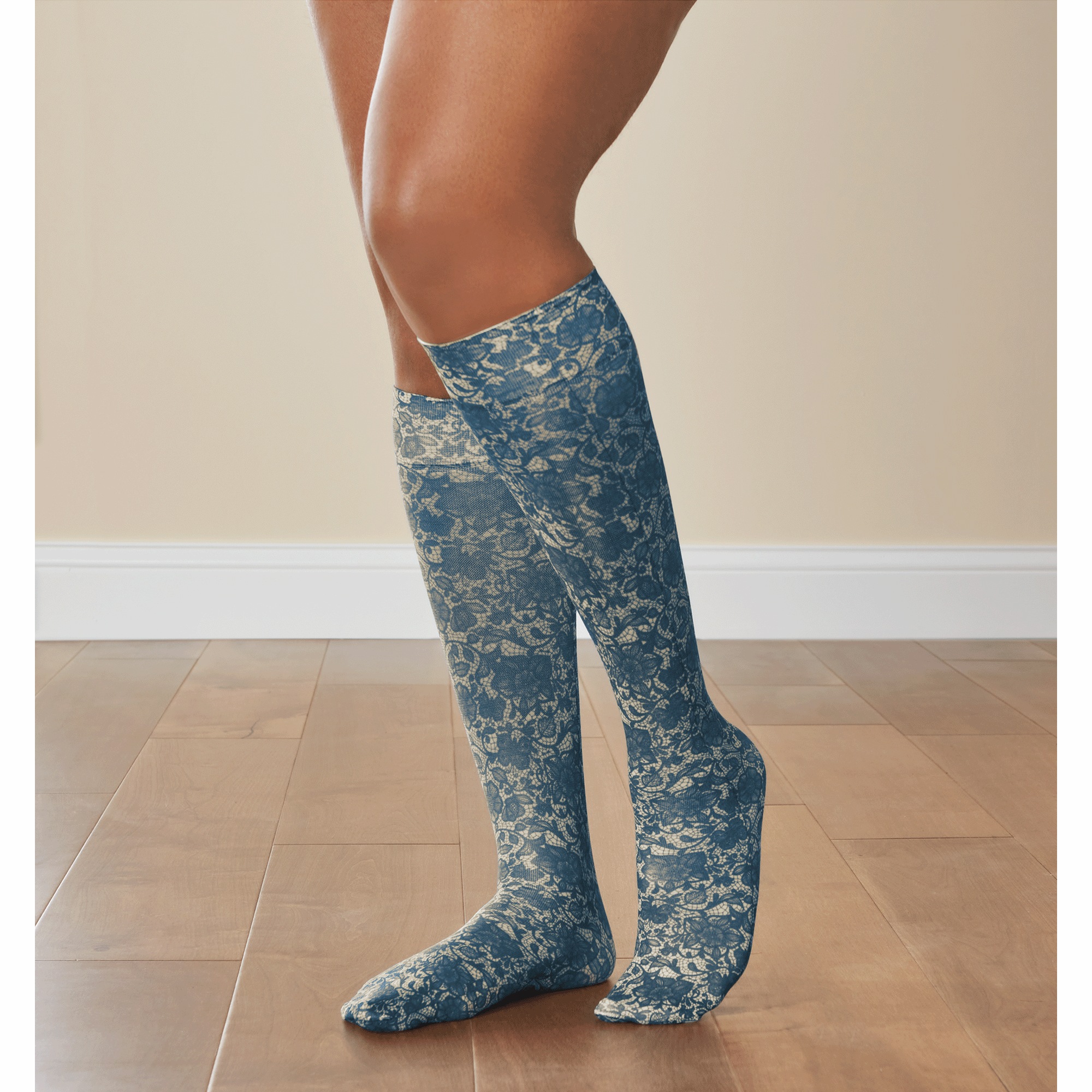 Celeste Stein Stylish and Latex-Free Mild Compression Socks - 8â?5mmHg