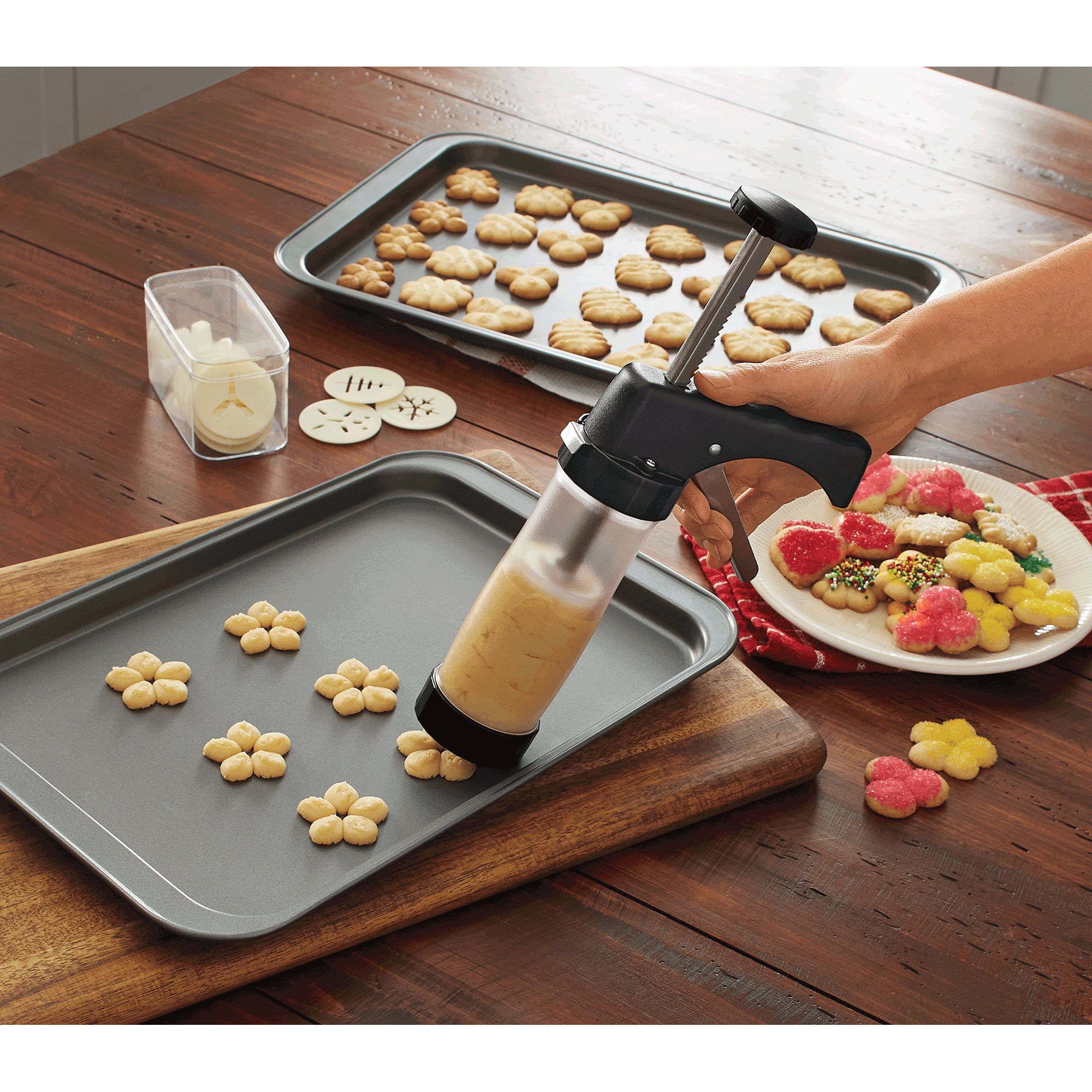 24-Piece Cookie Press Set with Storage Case