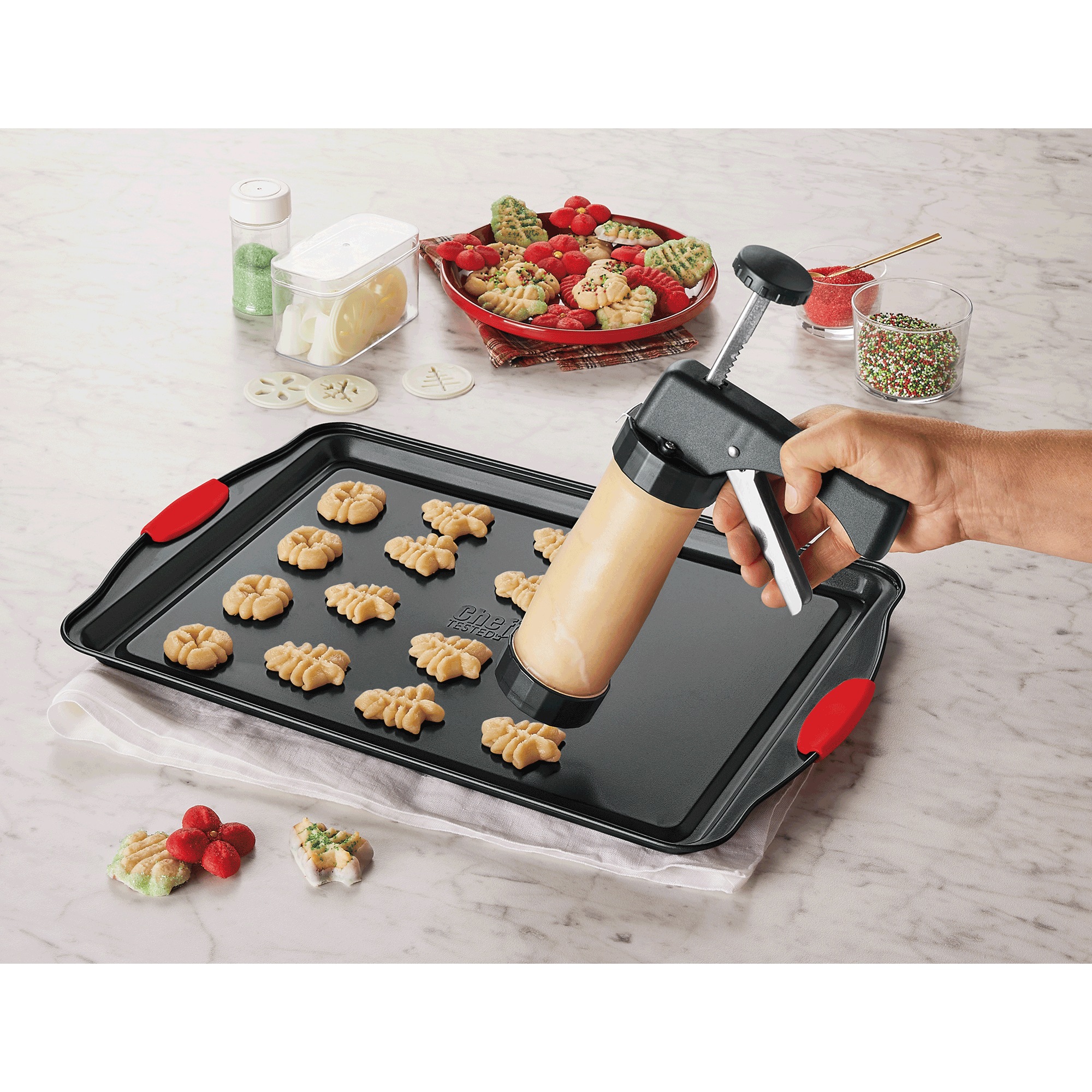 24-Piece Cookie Press Set with Storage Case 3 24-Piece Cookie Press Set with Storage Case