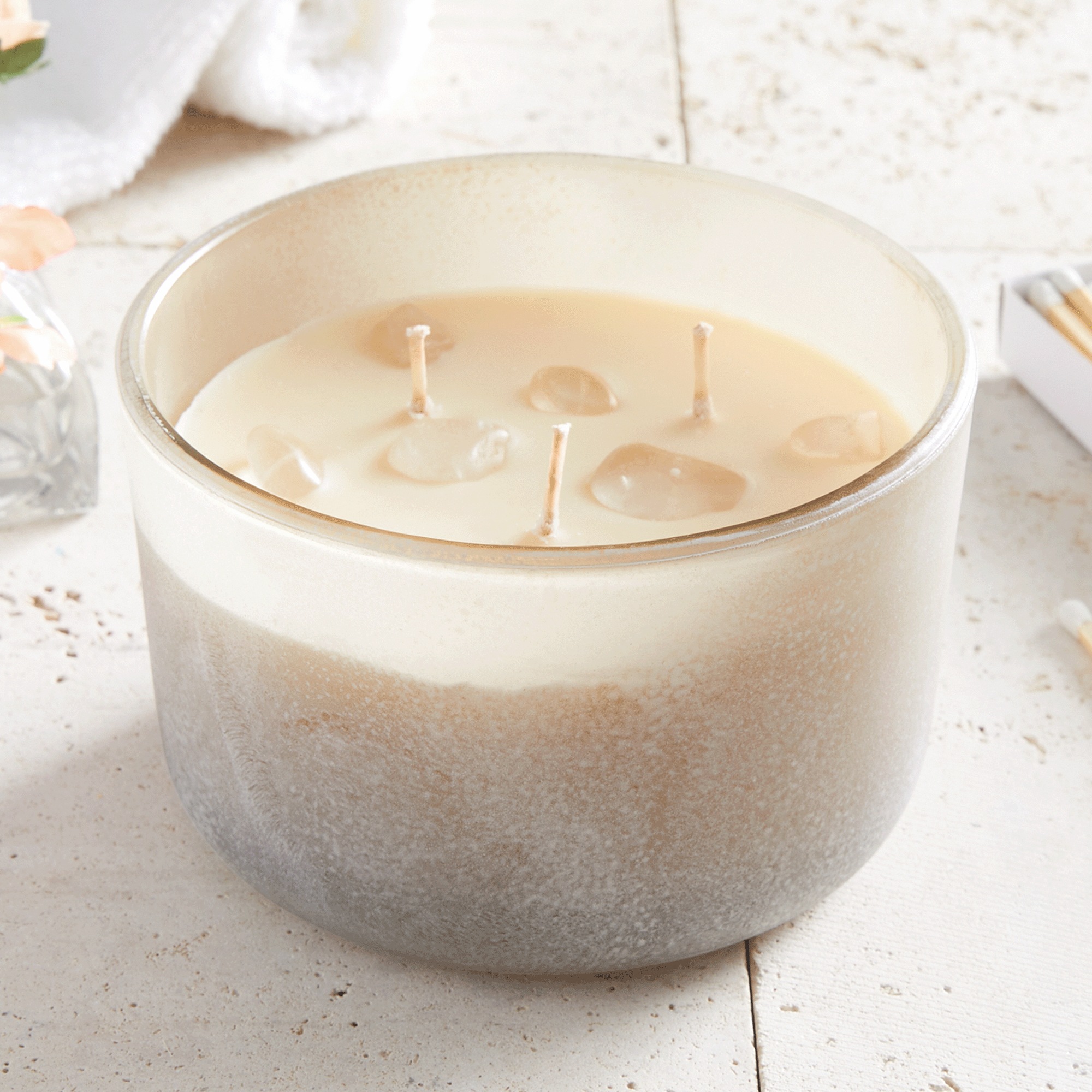 Crystal Wellness Dew Drops 3-Wick Candle