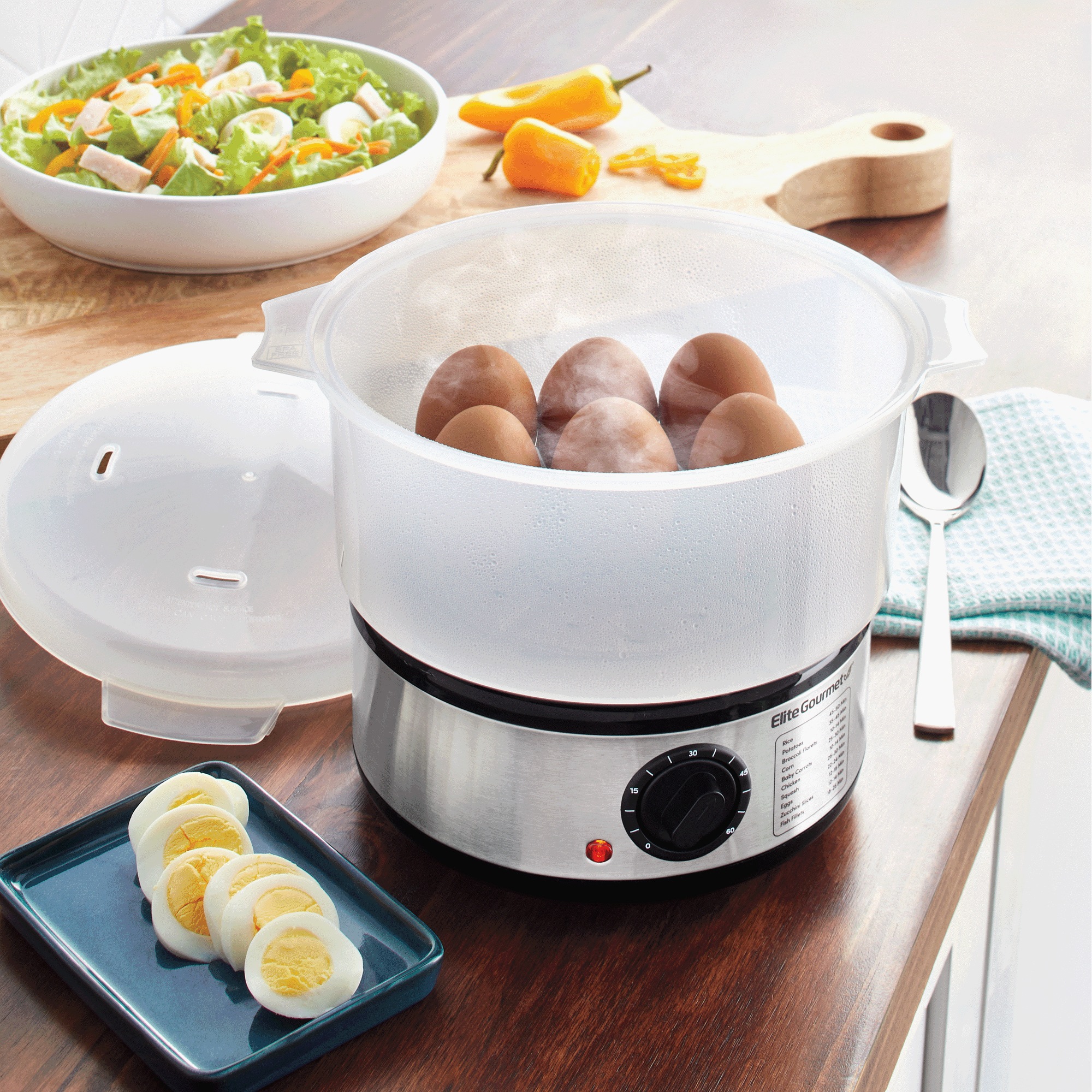 Elite Gourmet 2.5-Quart Compact Mini Food Steamer