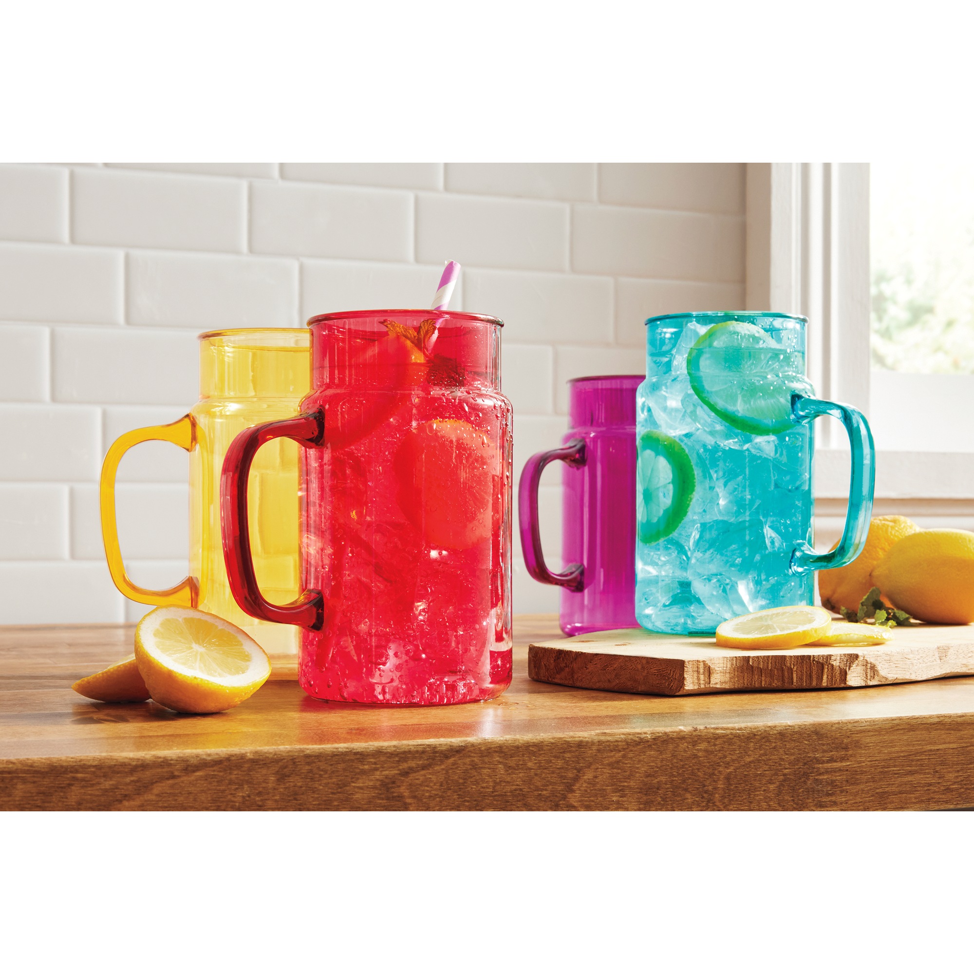 Set of 4 Assorted Colorful Mugs