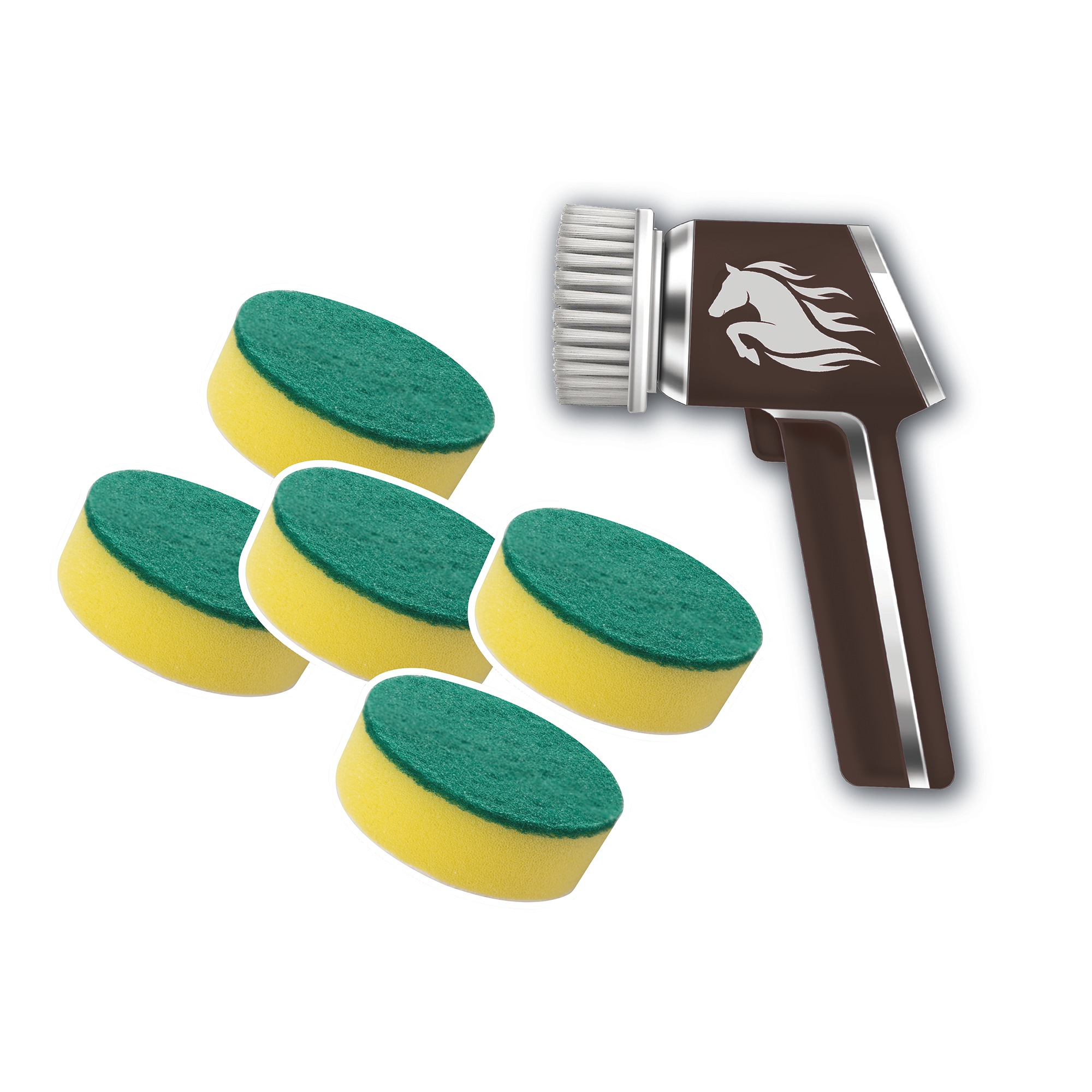 Ruby® Horsepowerâ?Scrubber + 5-Pack Scrub Sponge Refills - Buy Both and Save