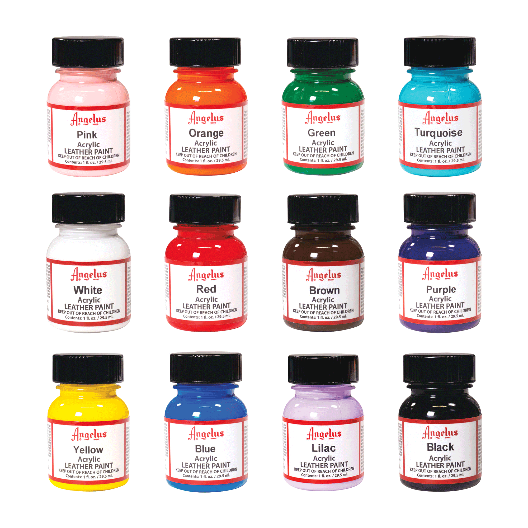 Angelus Acrylic Leather Paint Best Sellers Kit 3 Angelus Acrylic Leather Paint Best Sellers Kit