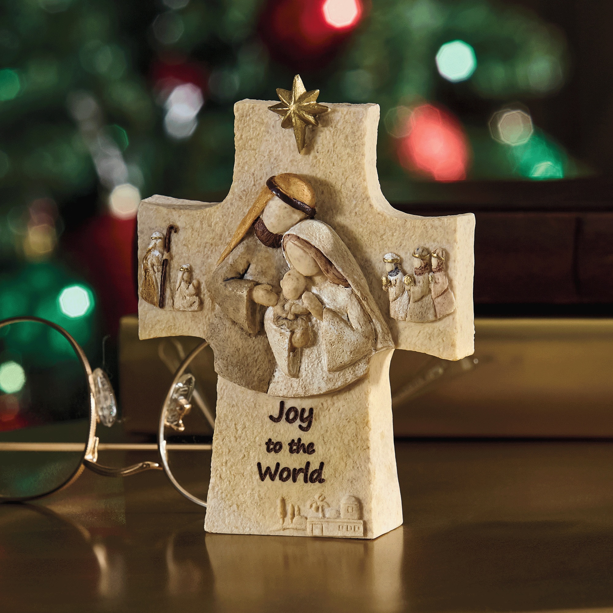 Joy to the World Nativity Cross