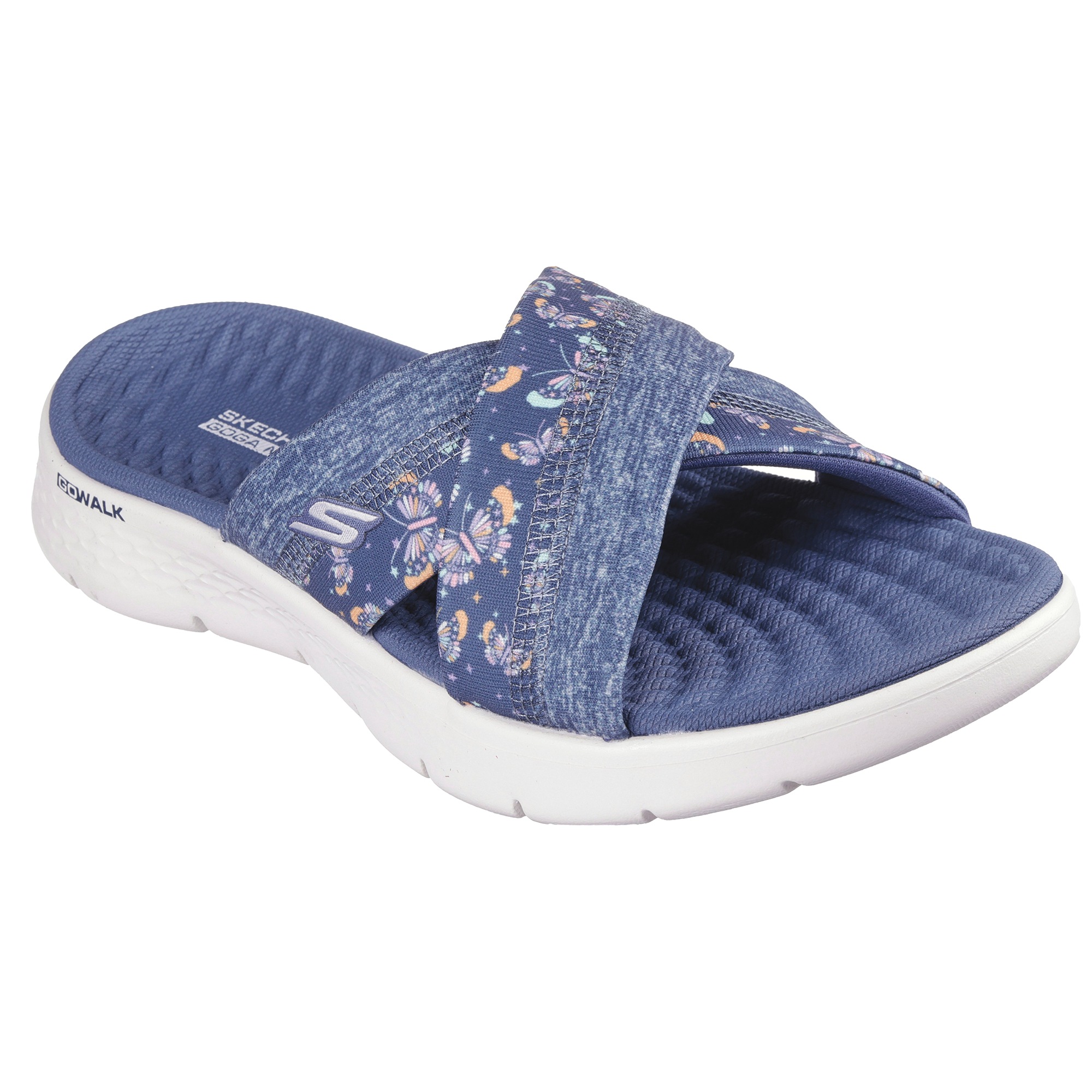 Skechers Womens' GO WALK Flex Butterfly Bliss Slide