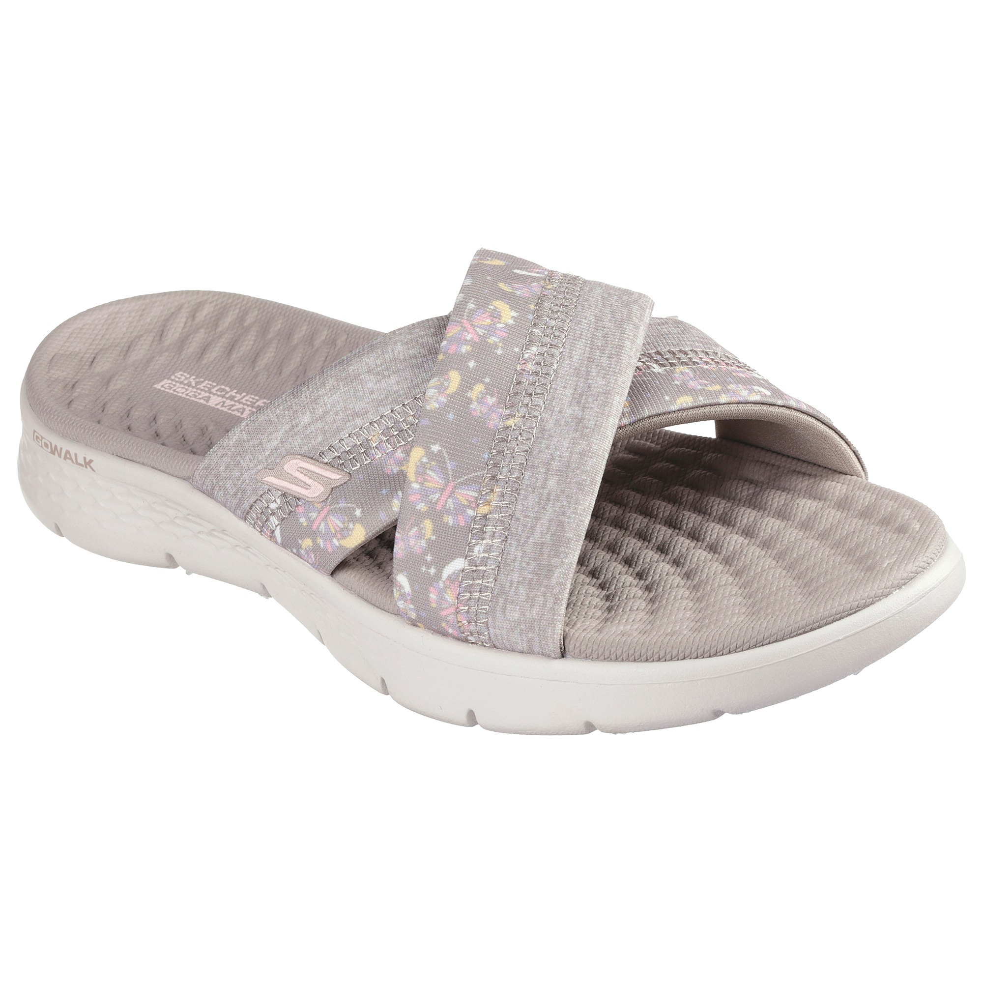 Skechers Womens' GO WALK Flex Butterfly Bliss Slide 6 Skechers Womens' GO WALK Flex Butterfly Bliss Slide