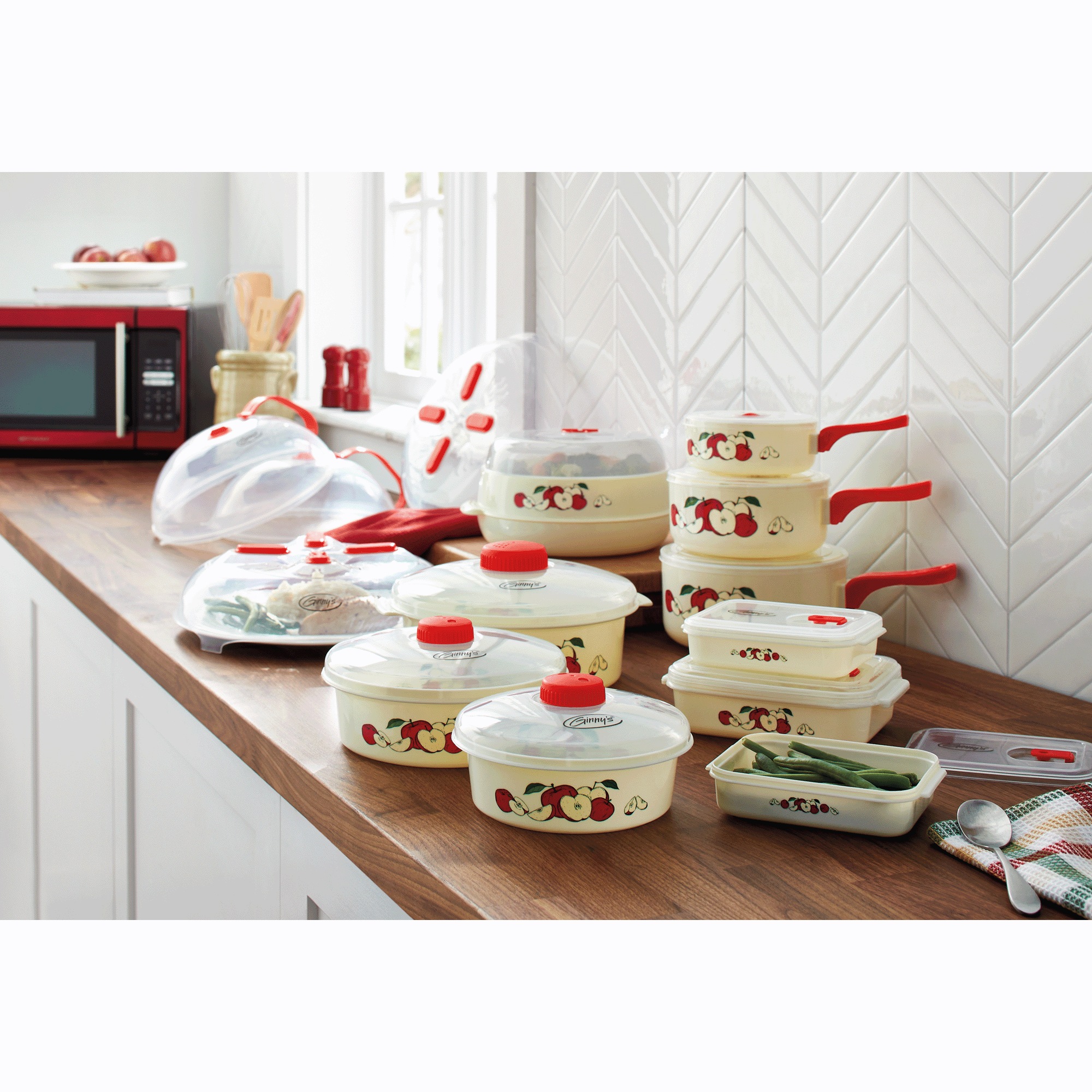 24-Piece Apple Microwave Cookware Set