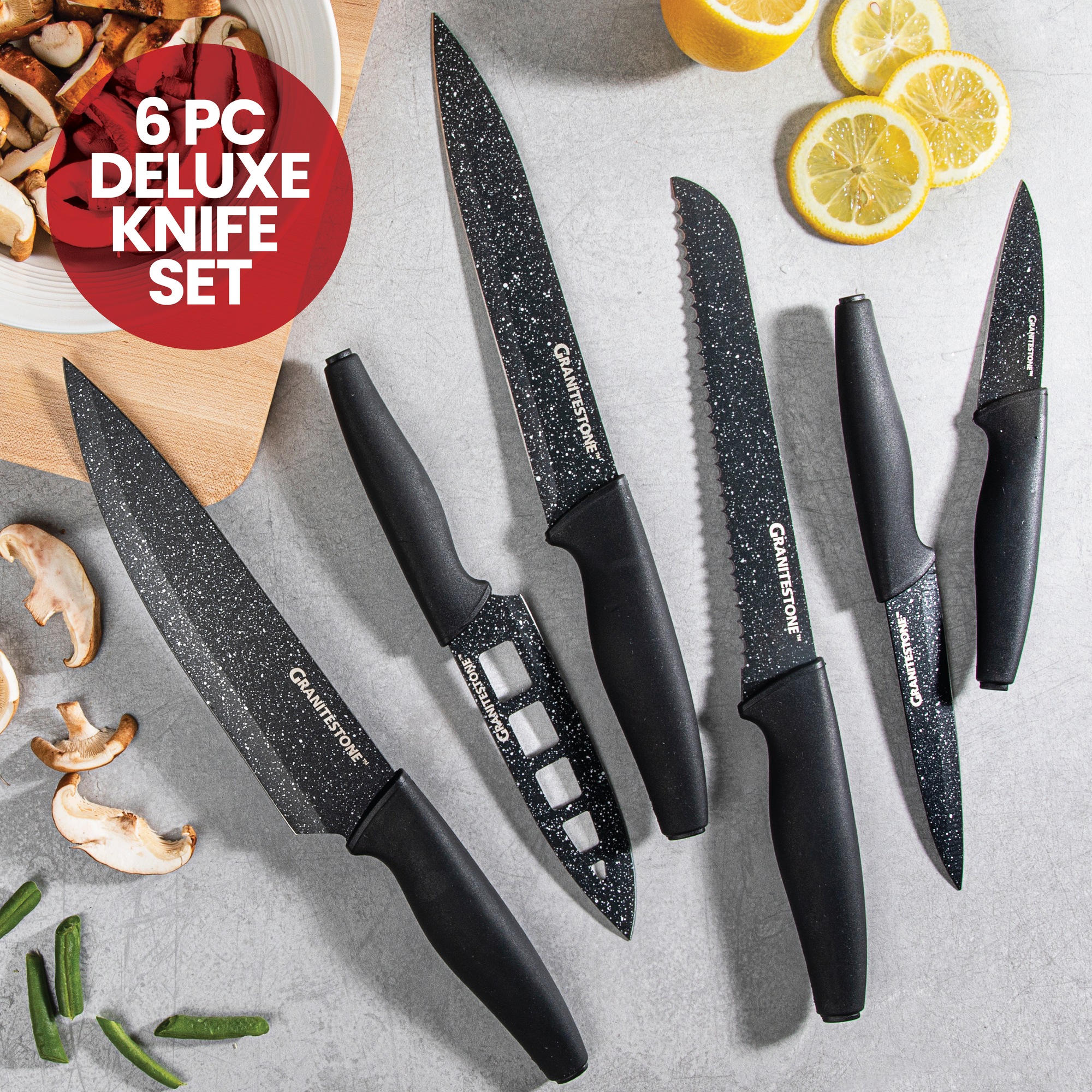 Granitestone Nutriblade 6-Piece Knife Set