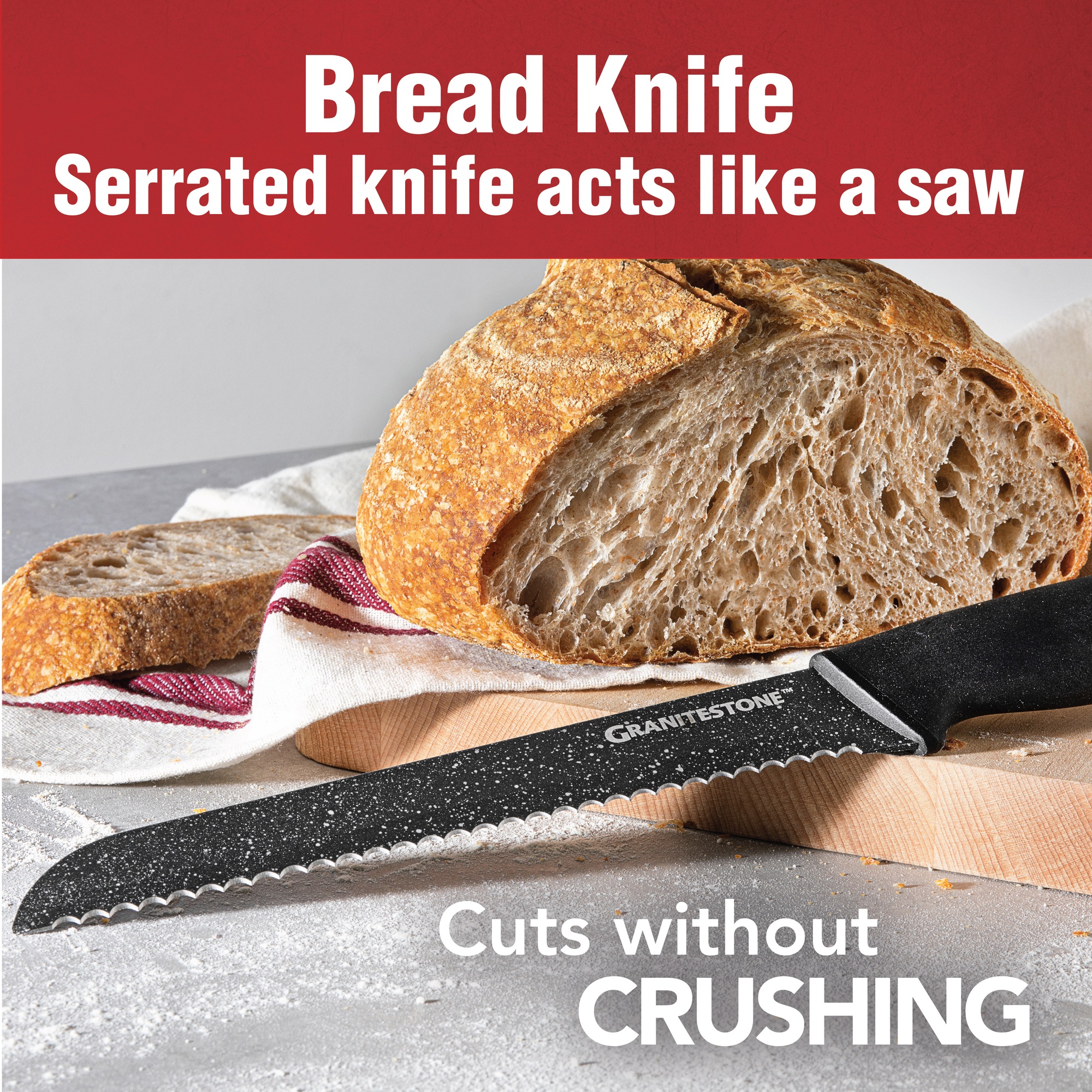 Granitestone Nutriblade 6-Piece Knife Set 3 Granitestone Nutriblade 6-Piece Knife Set