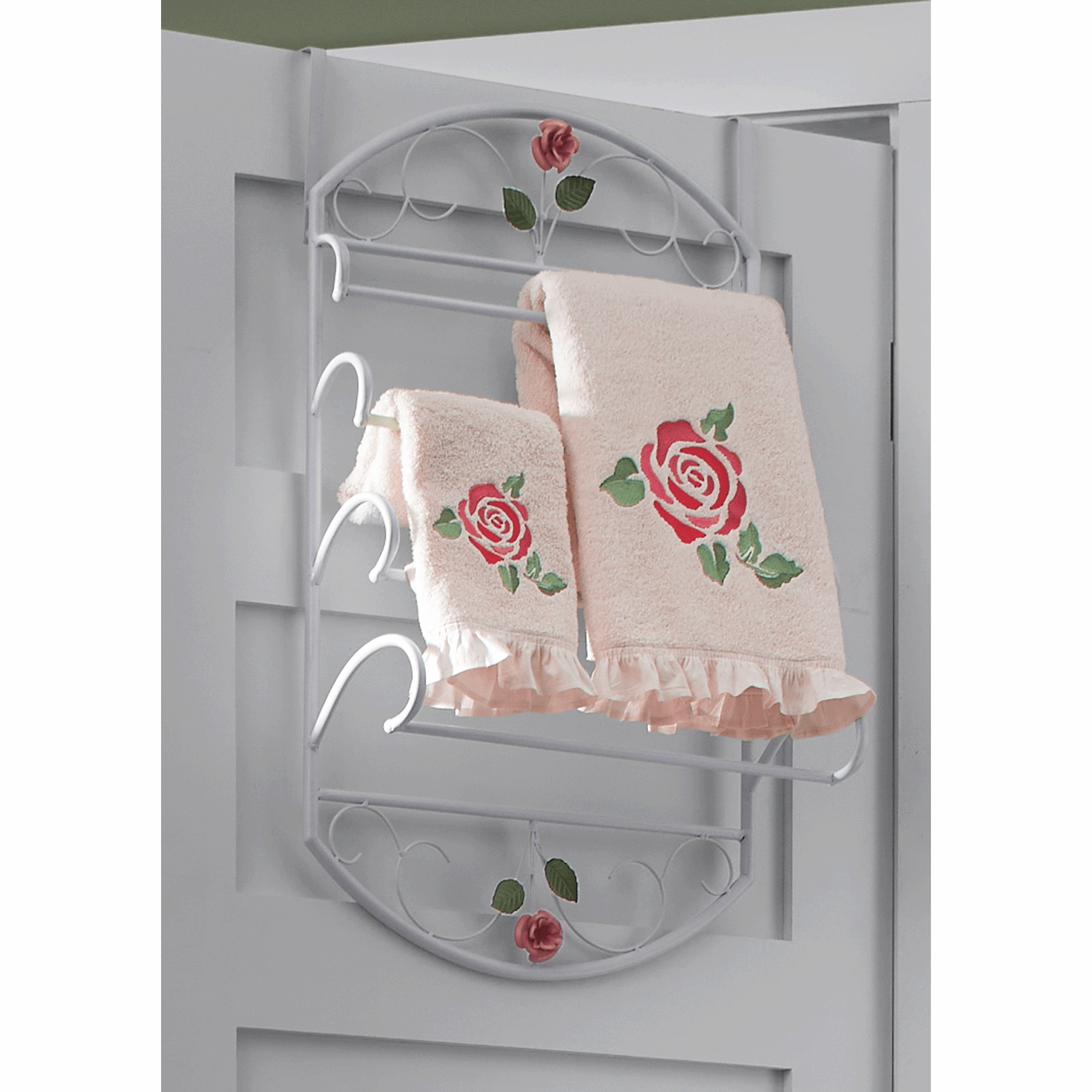 Chelsea Rose Over-the-Door Towel Rack