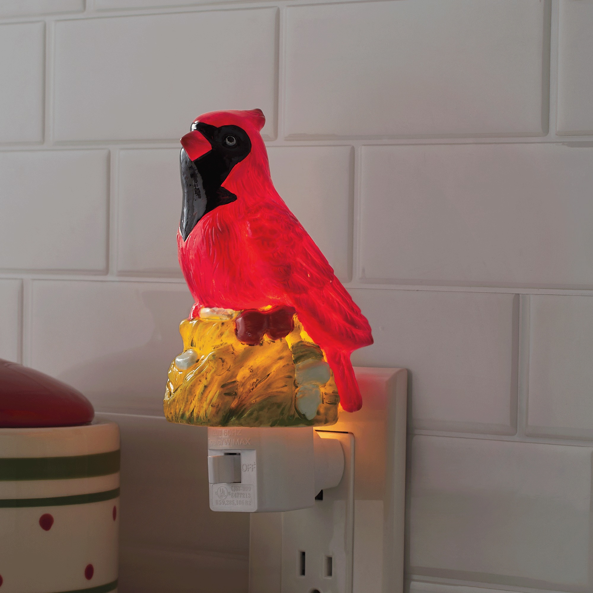 Ceramic Cardinal Nightlight