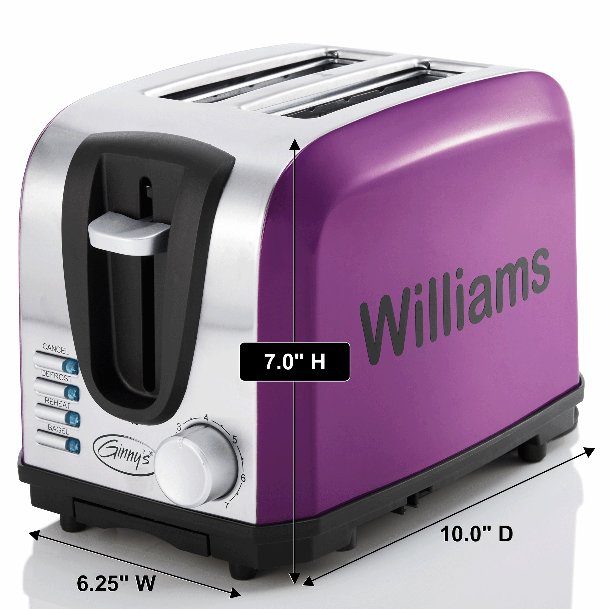 Ginnyâs Essential 2-Slice Toaster with 7 Browning Levels