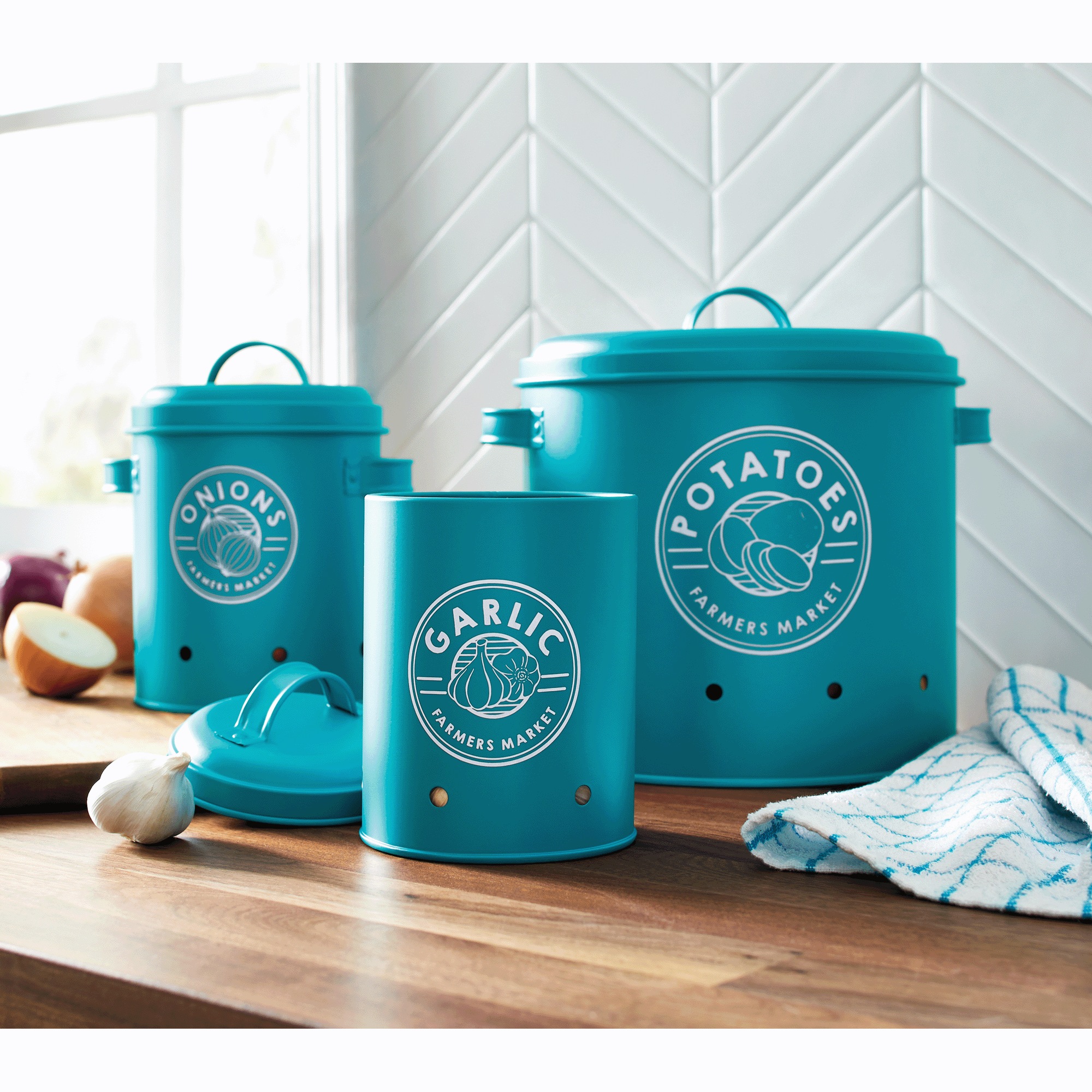 Set of 3 Vented Vegetable Storage Containers