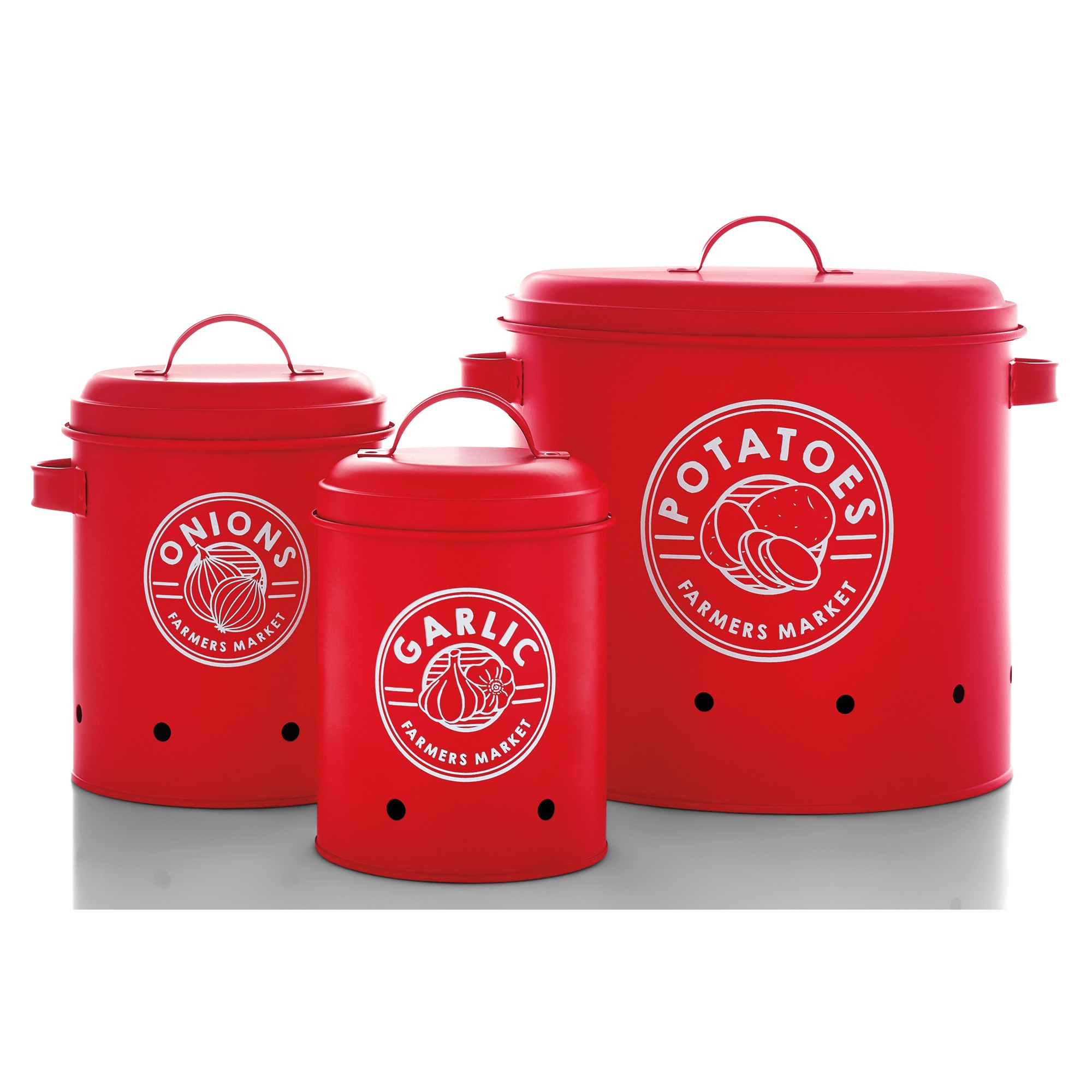 Set of 3 Vented Vegetable Storage Containers