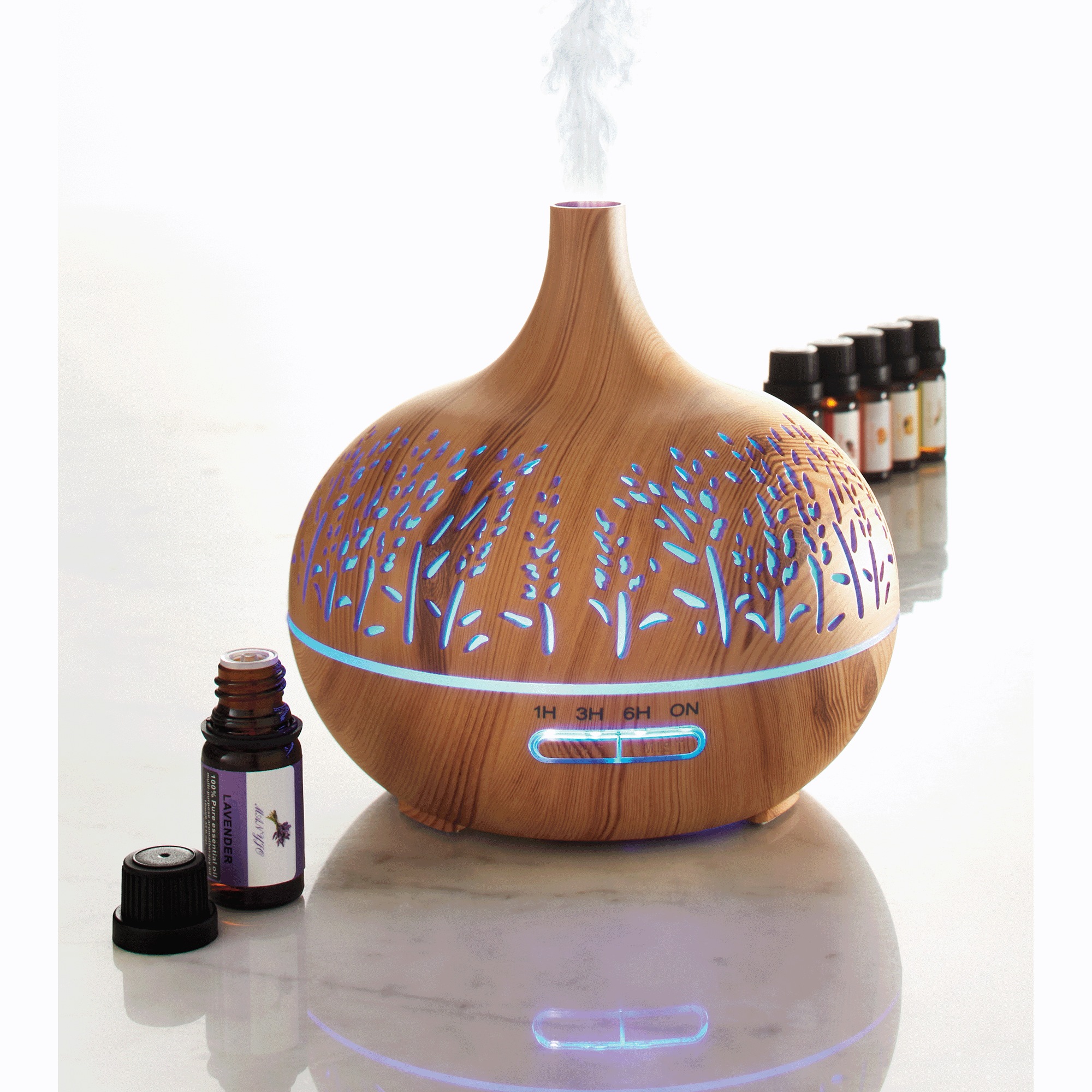 Aromatherapy Diffuser with 6 Pack of Oils 9 Aromatherapy Diffuser with 6 Pack of Oils