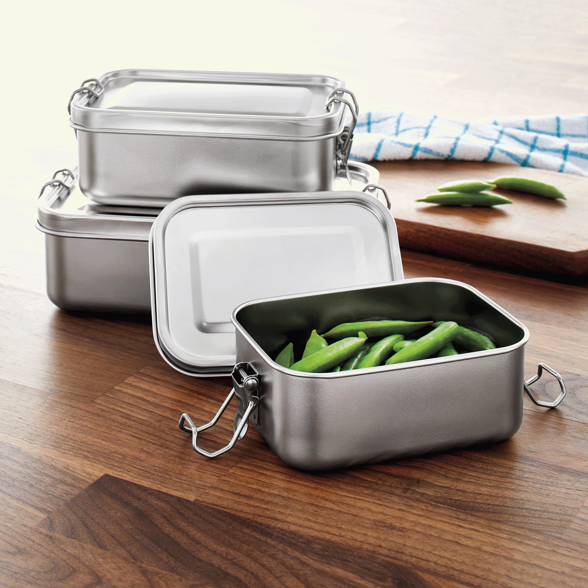 6-Piece Stainless Steel Food Storage Set