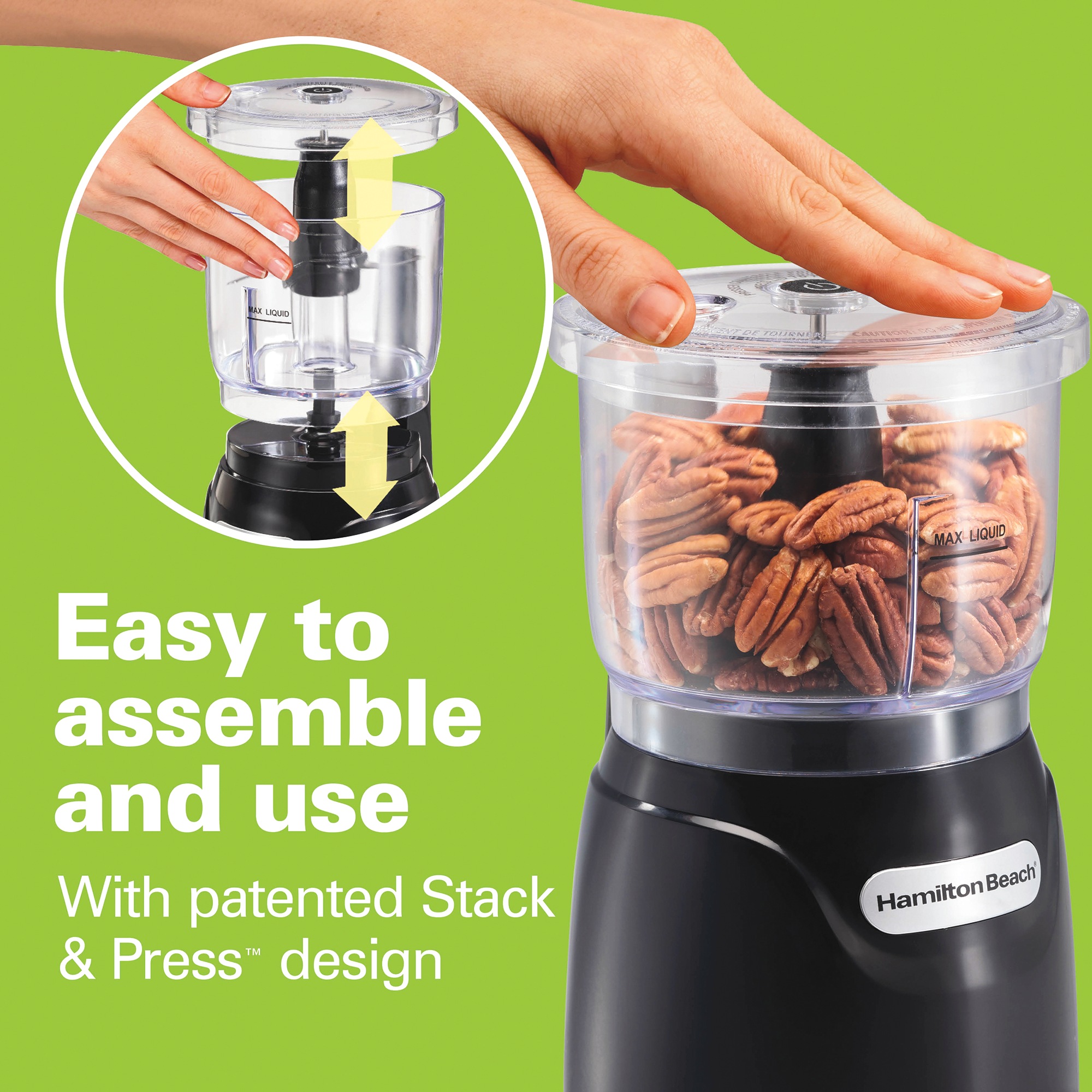 Hamilton Beach Stack & Press Food Chopper