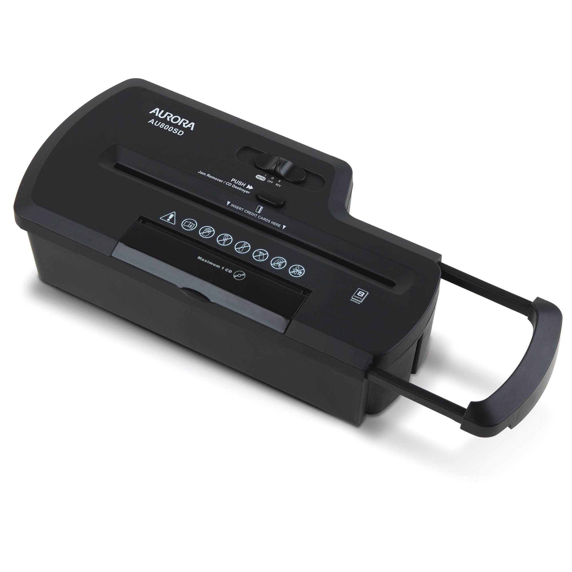 Aurora Mini 8-Sheet Paper Shredder without Basket