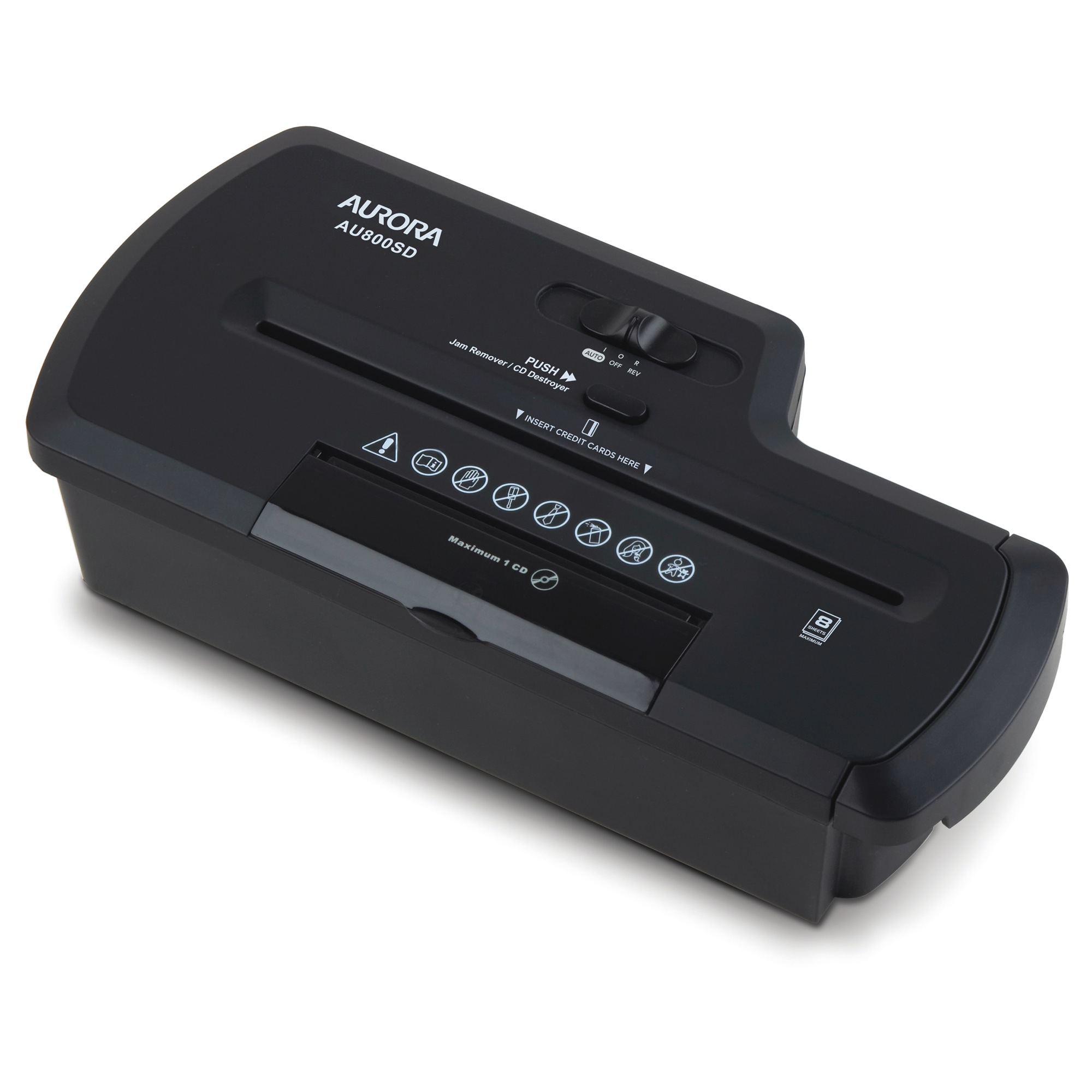 Aurora Mini 8-Sheet Paper Shredder without Basket