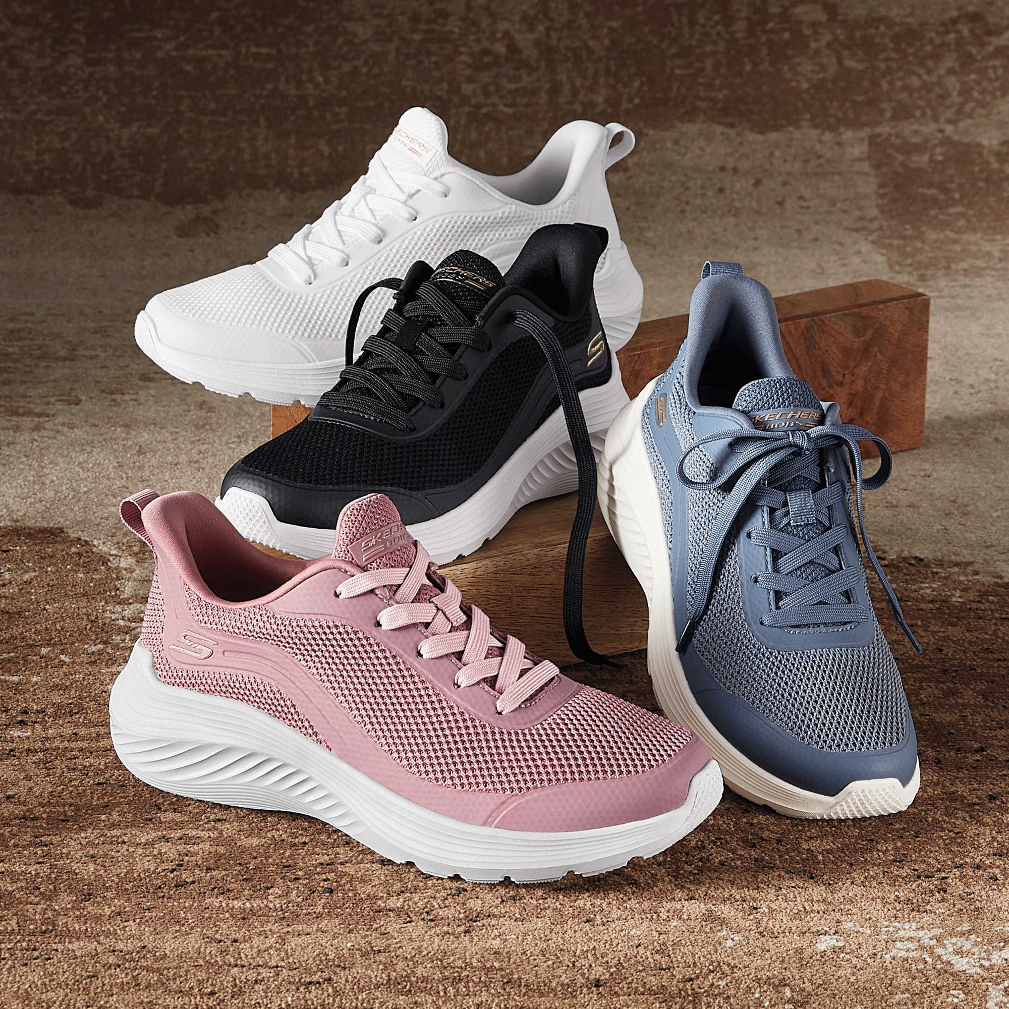 BOBS Womenâs Squad Wave Still Wading Lace-Up by Skechers