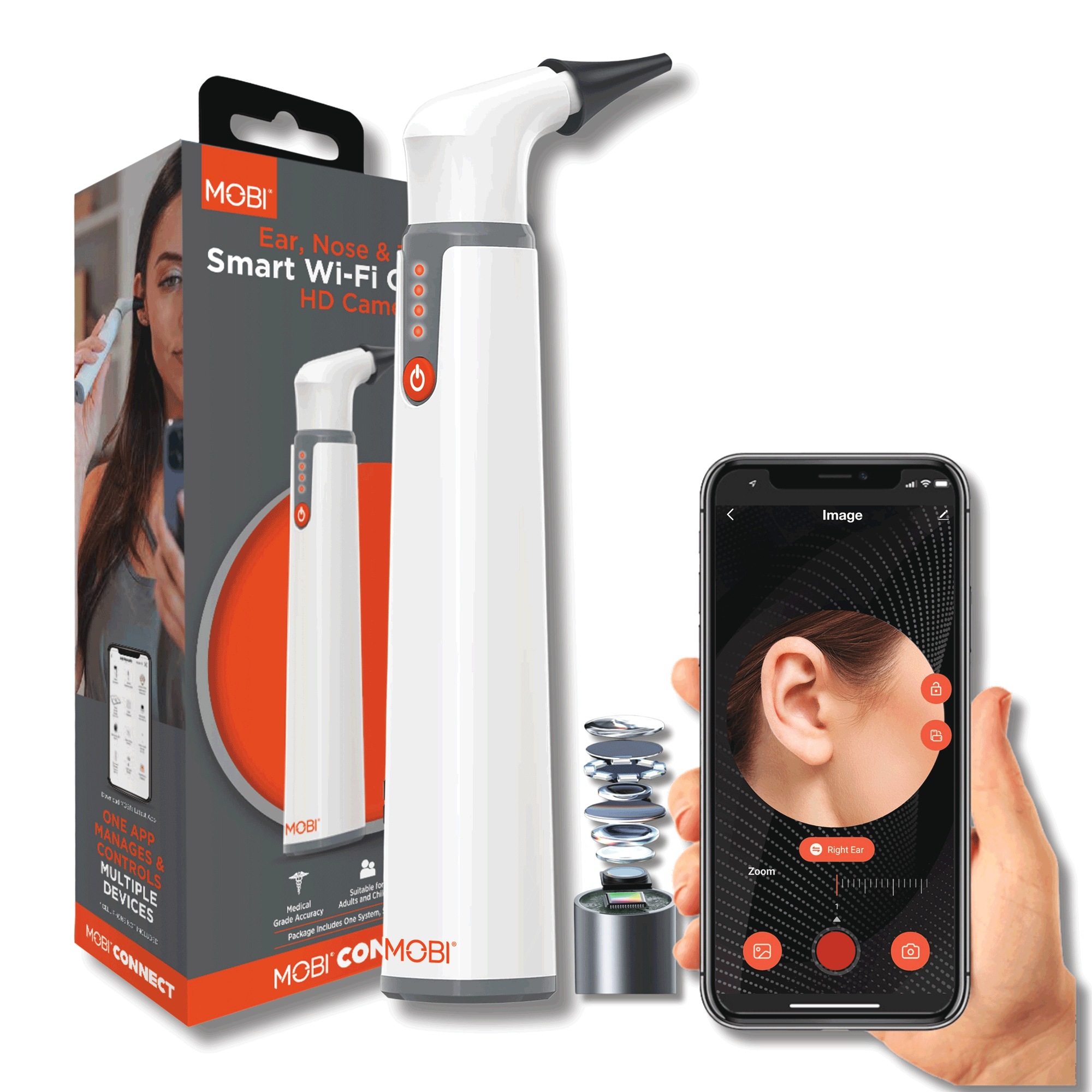Mobi Smart Ear, Nose & Throat Otoscope