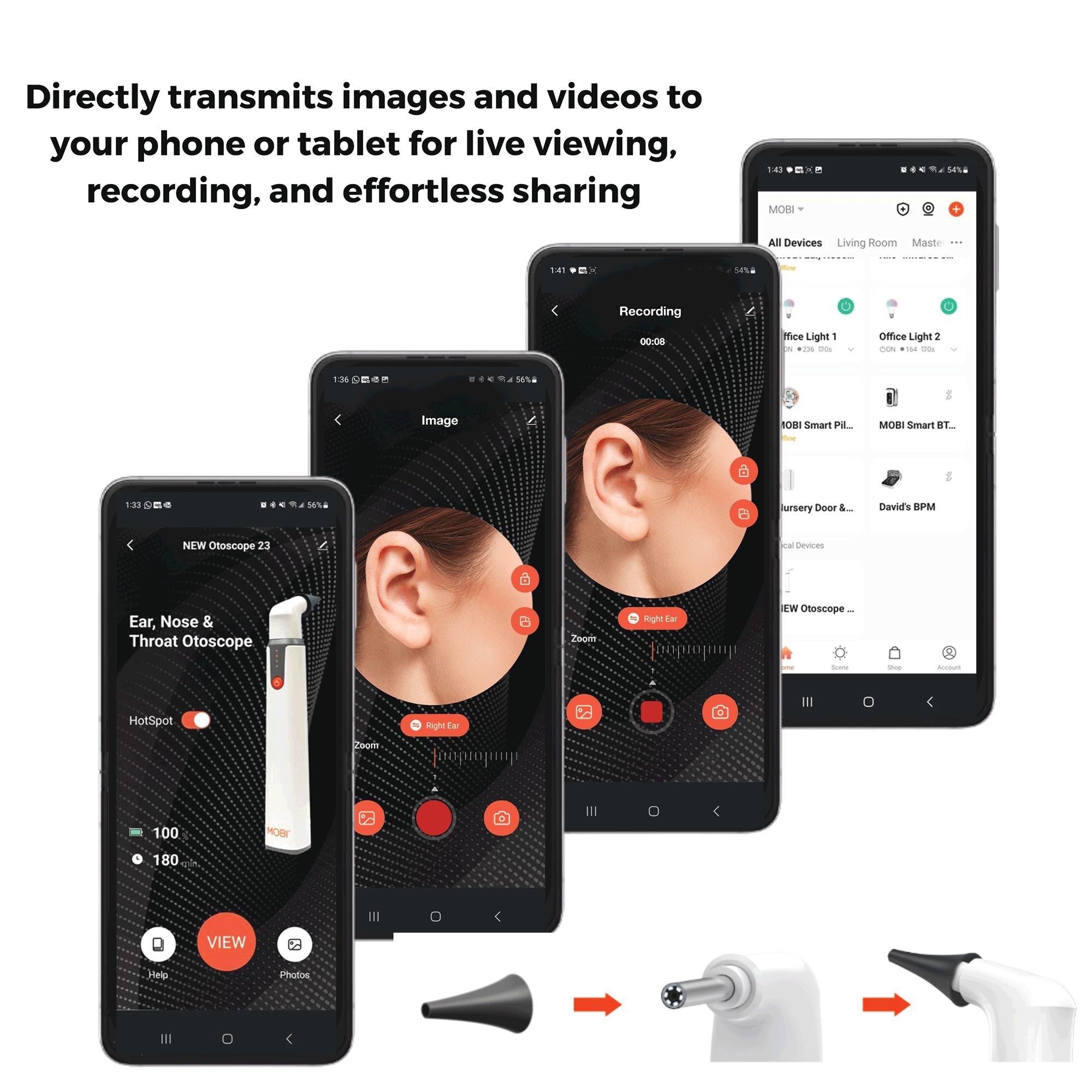 Mobi Smart Ear, Nose & Throat Otoscope 4 Mobi Smart Ear, Nose & Throat Otoscope