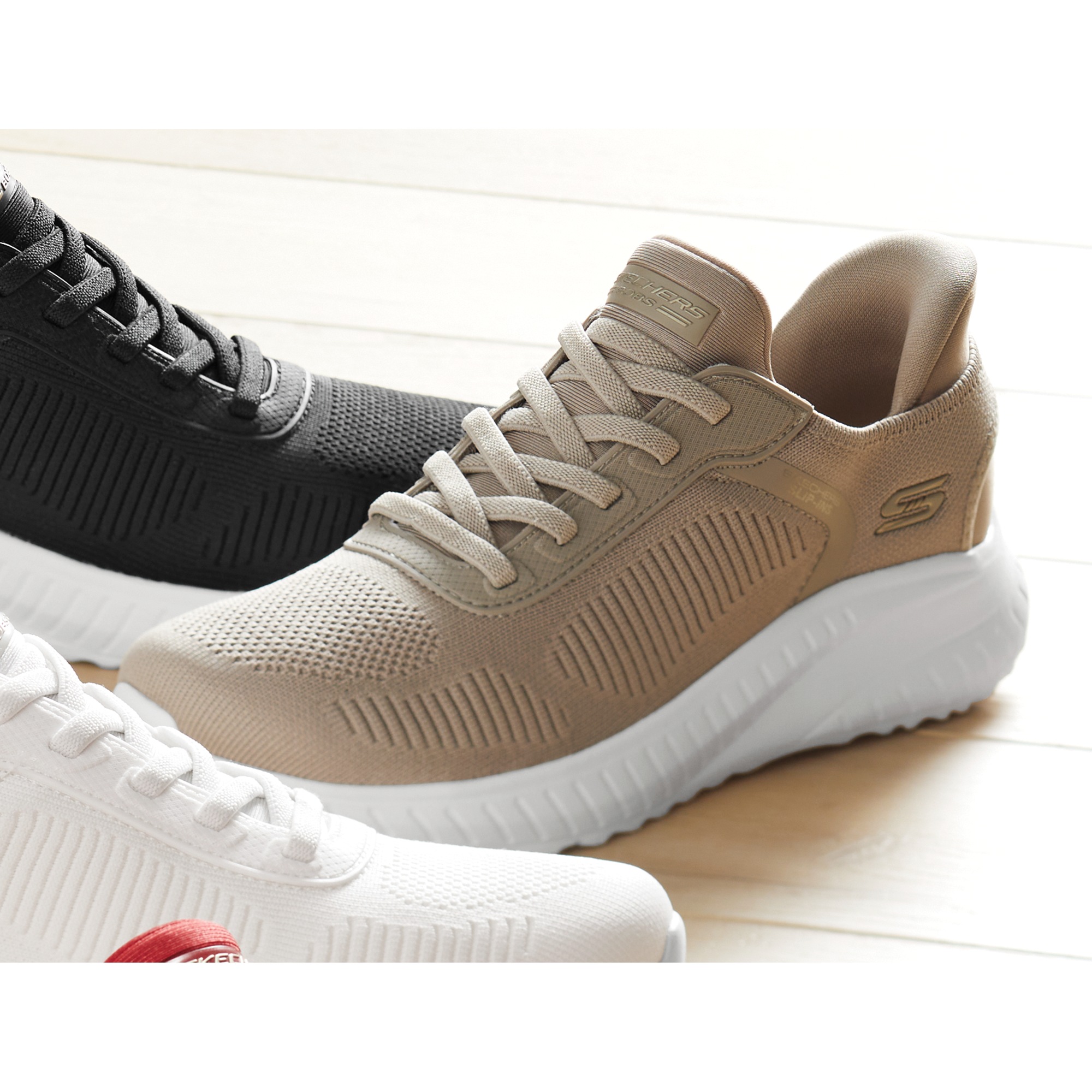 BOBS Womenâs Sport Squad Chaos Slip-Ins by Skechers 7 BOBS Womenâs Sport Squad Chaos Slip-Ins by Skechers