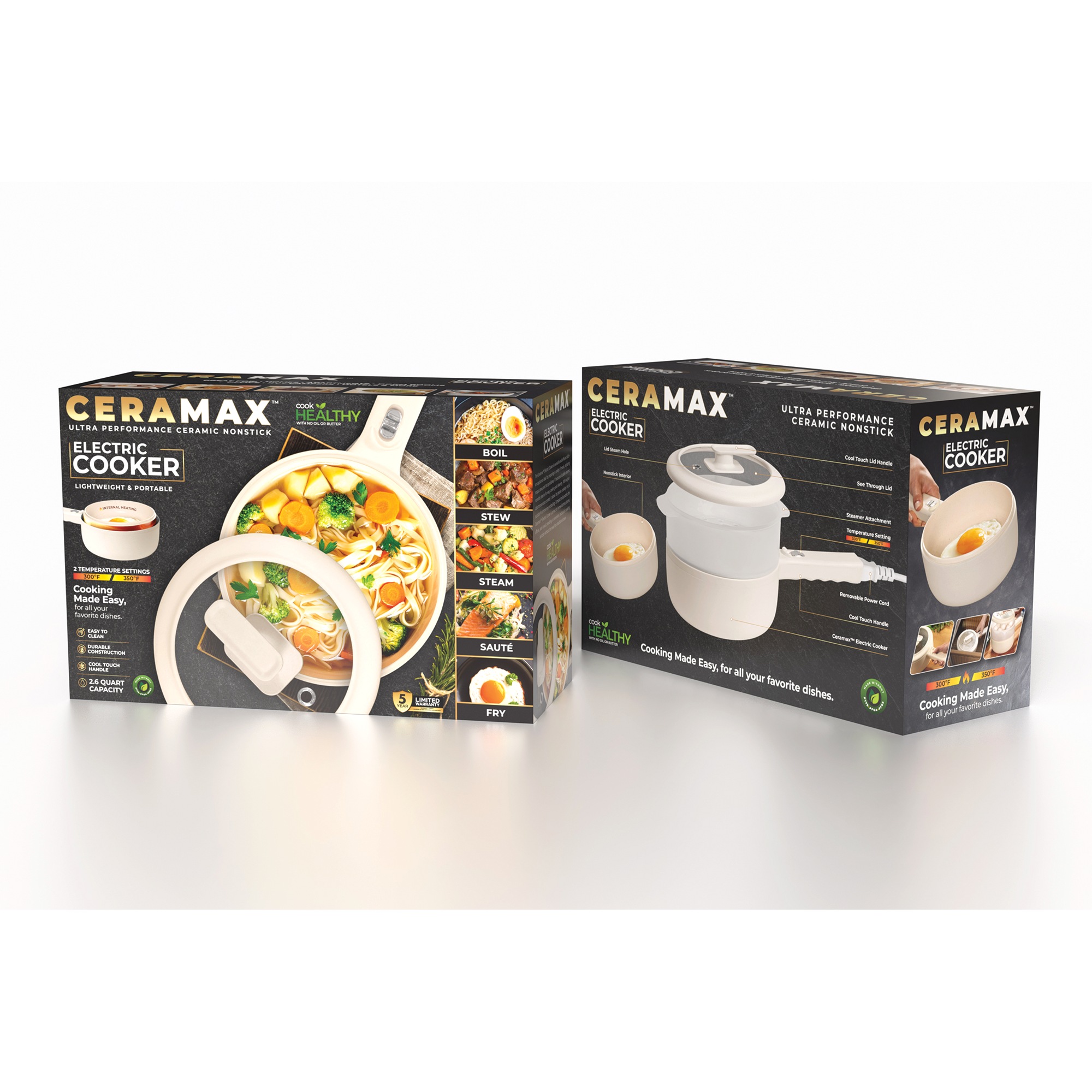 Ceramax 2.6-qt. Electric Cooker