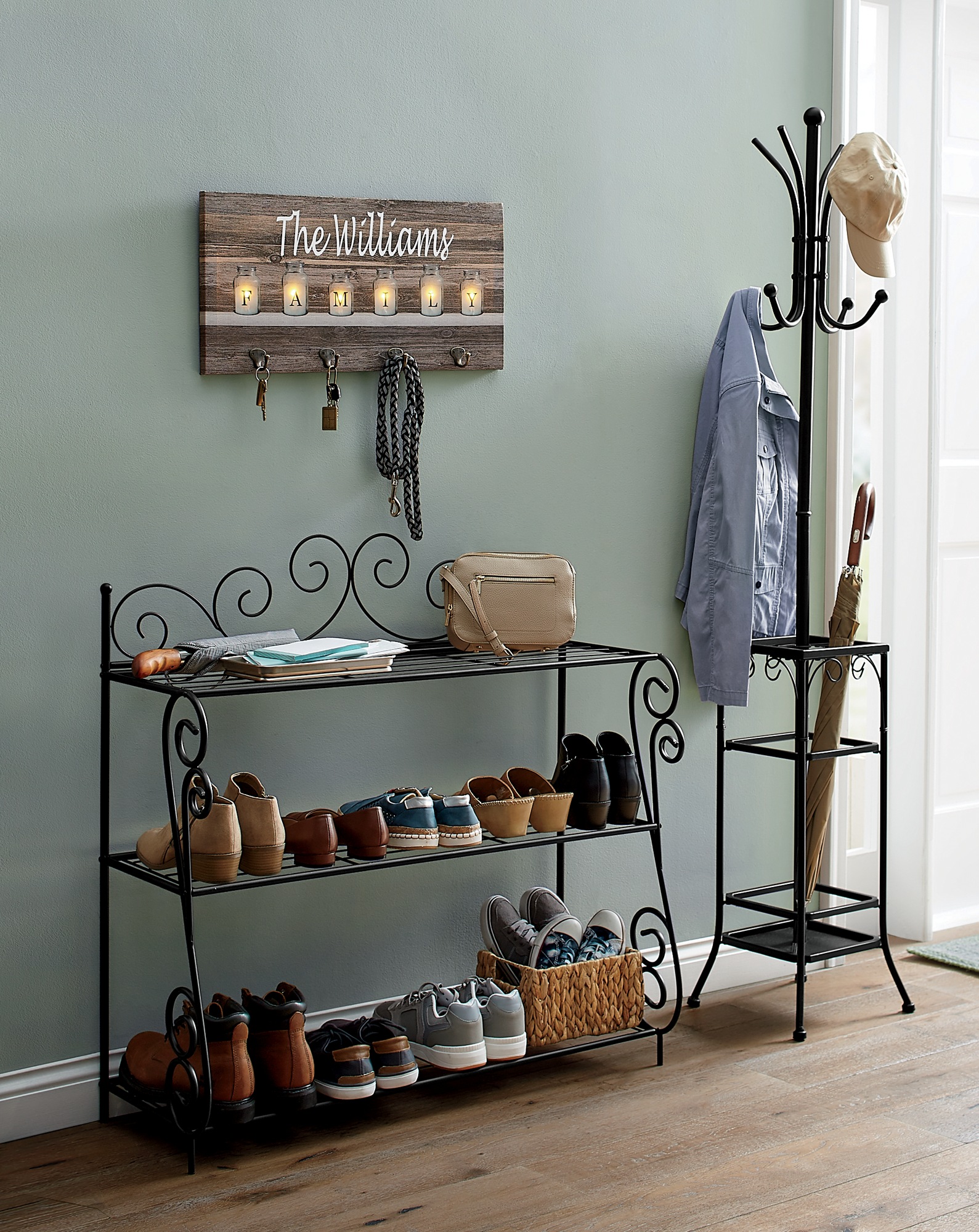 Scroll Shoe Rack