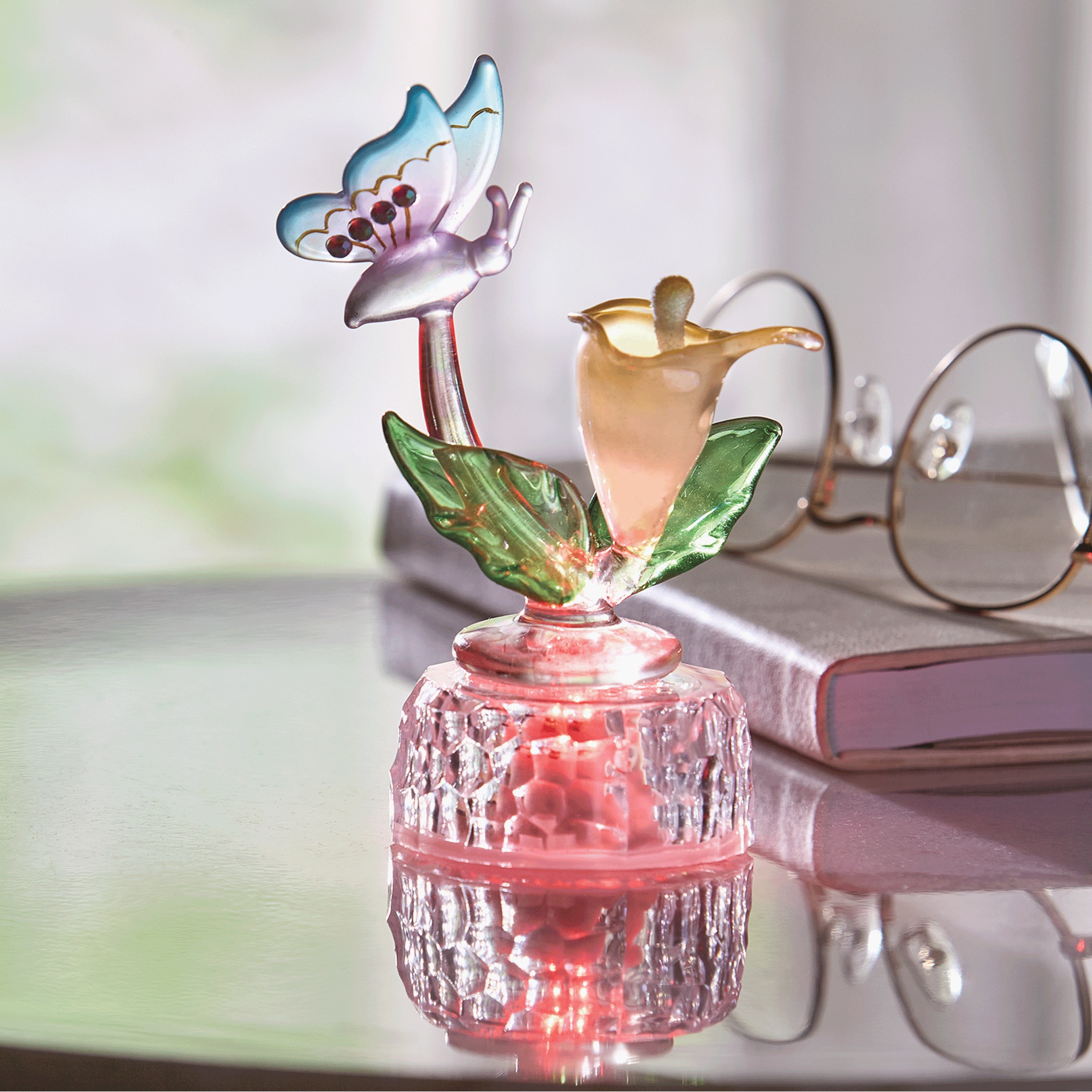 Lit Lily Butterfly Figurine