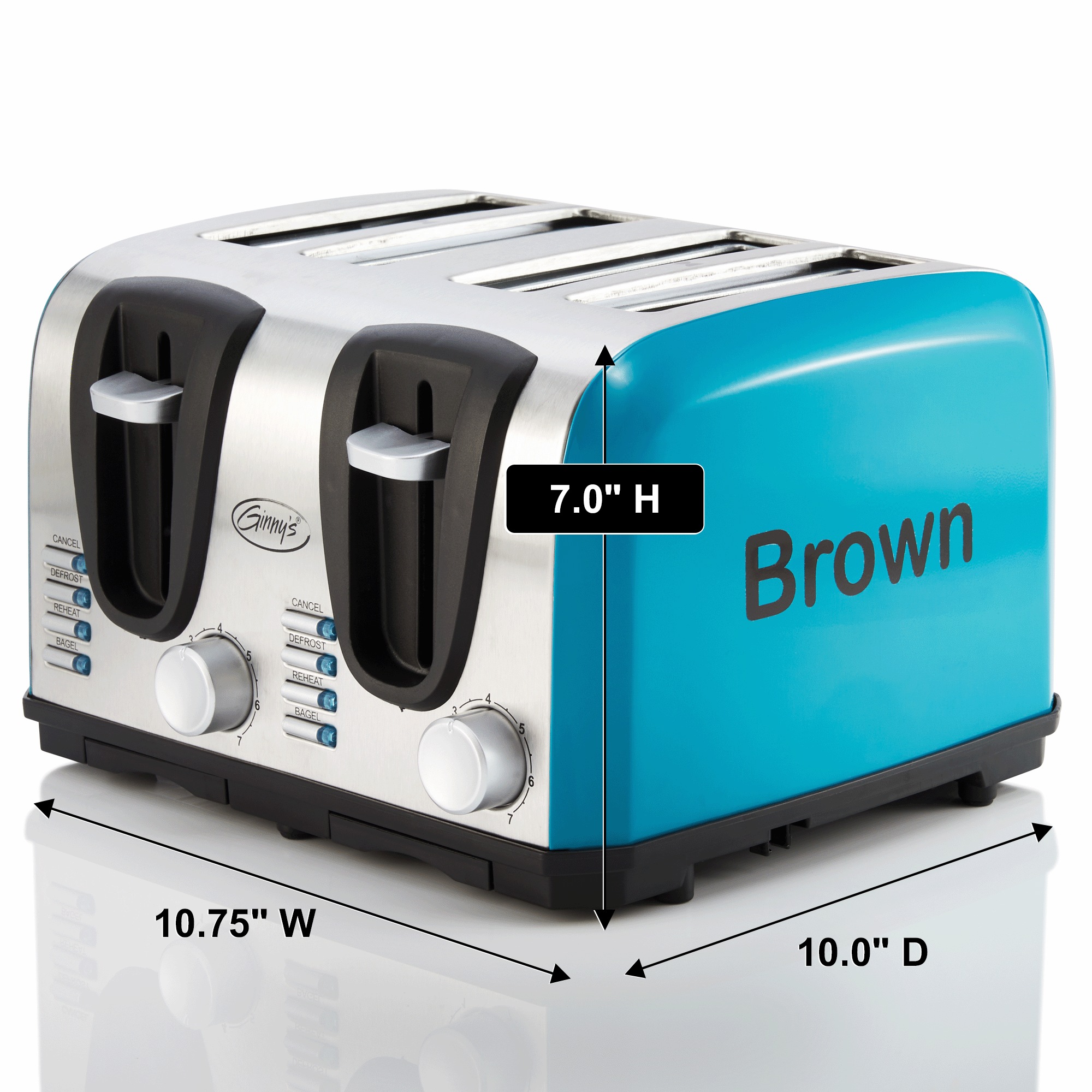 Ginnyâs Essential 4-Slice Toaster with 7 Browning Levels