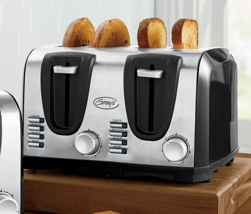 Ginnyâs Essential 4-Slice Toaster with 7 Browning Levels 3 Ginnyâs Essential 4-Slice Toaster with 7 Browning Levels