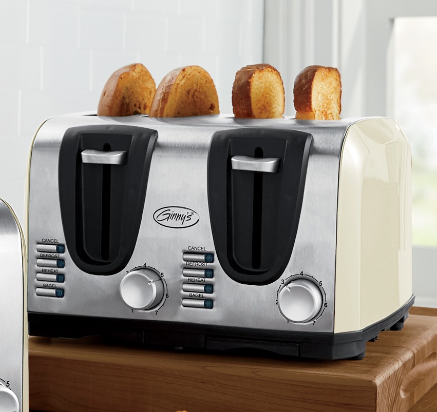 Ginnyâs Essential 4-Slice Toaster with 7 Browning Levels 5 Ginnyâs Essential 4-Slice Toaster with 7 Browning Levels