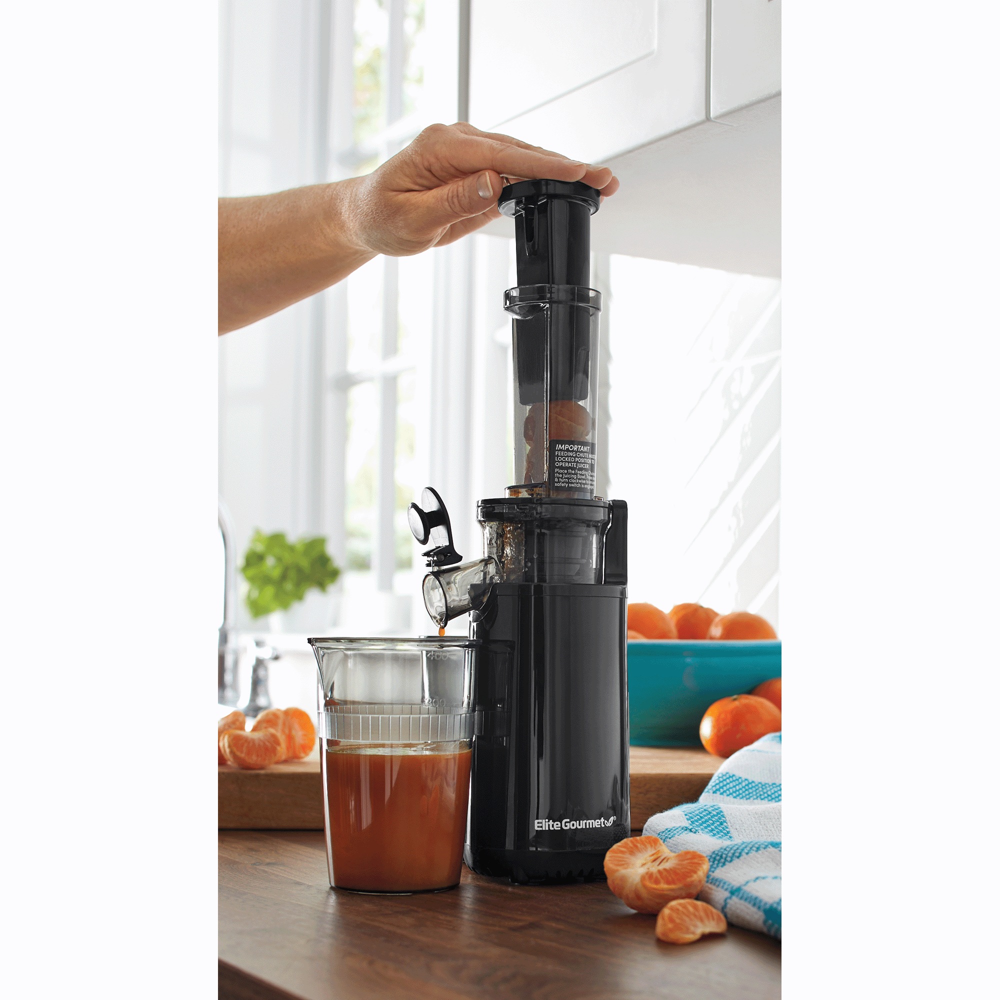 Elite Gourmet Compact Slow Juicer
